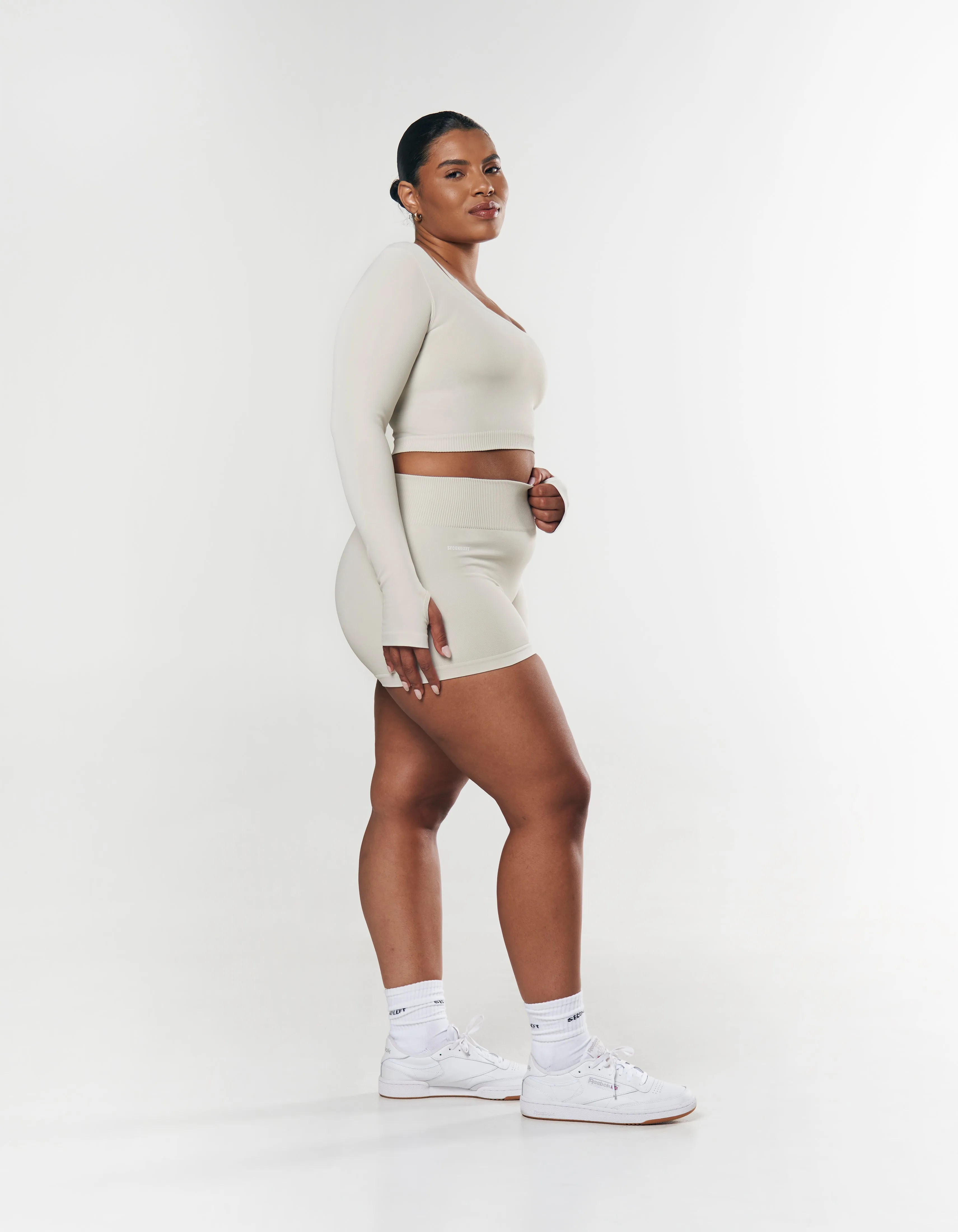 Seamless Mini Biker Shorts - Dove
