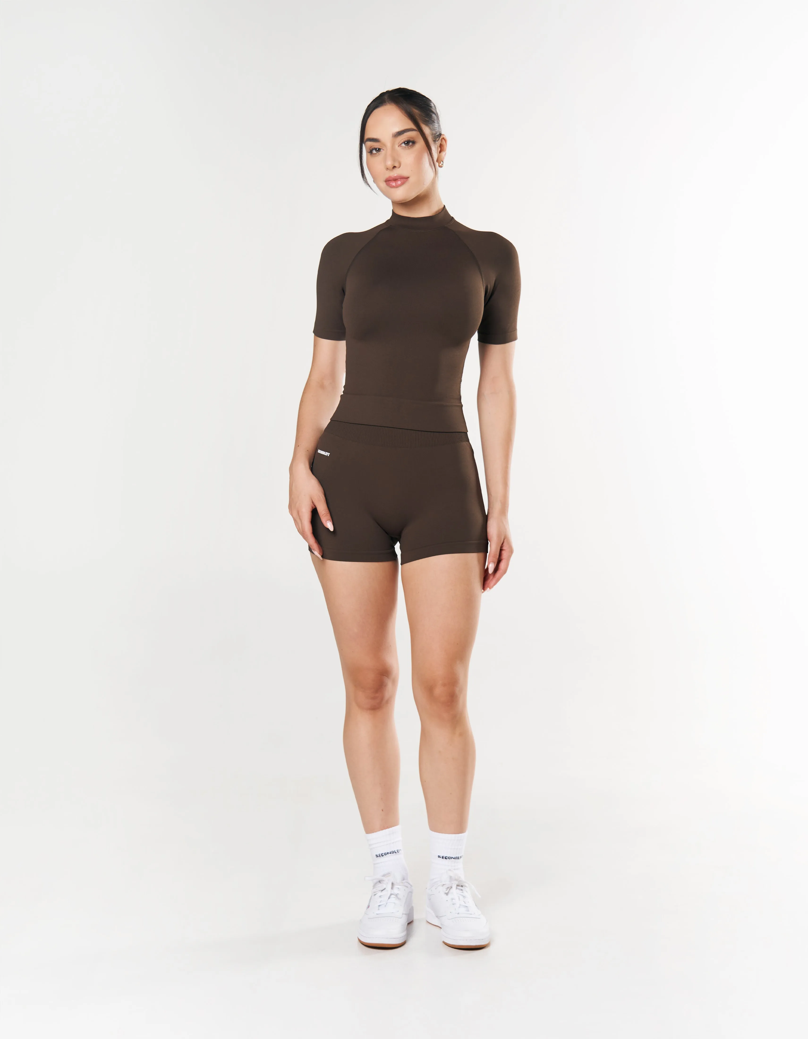 Seamless Mini Biker Shorts - Espresso