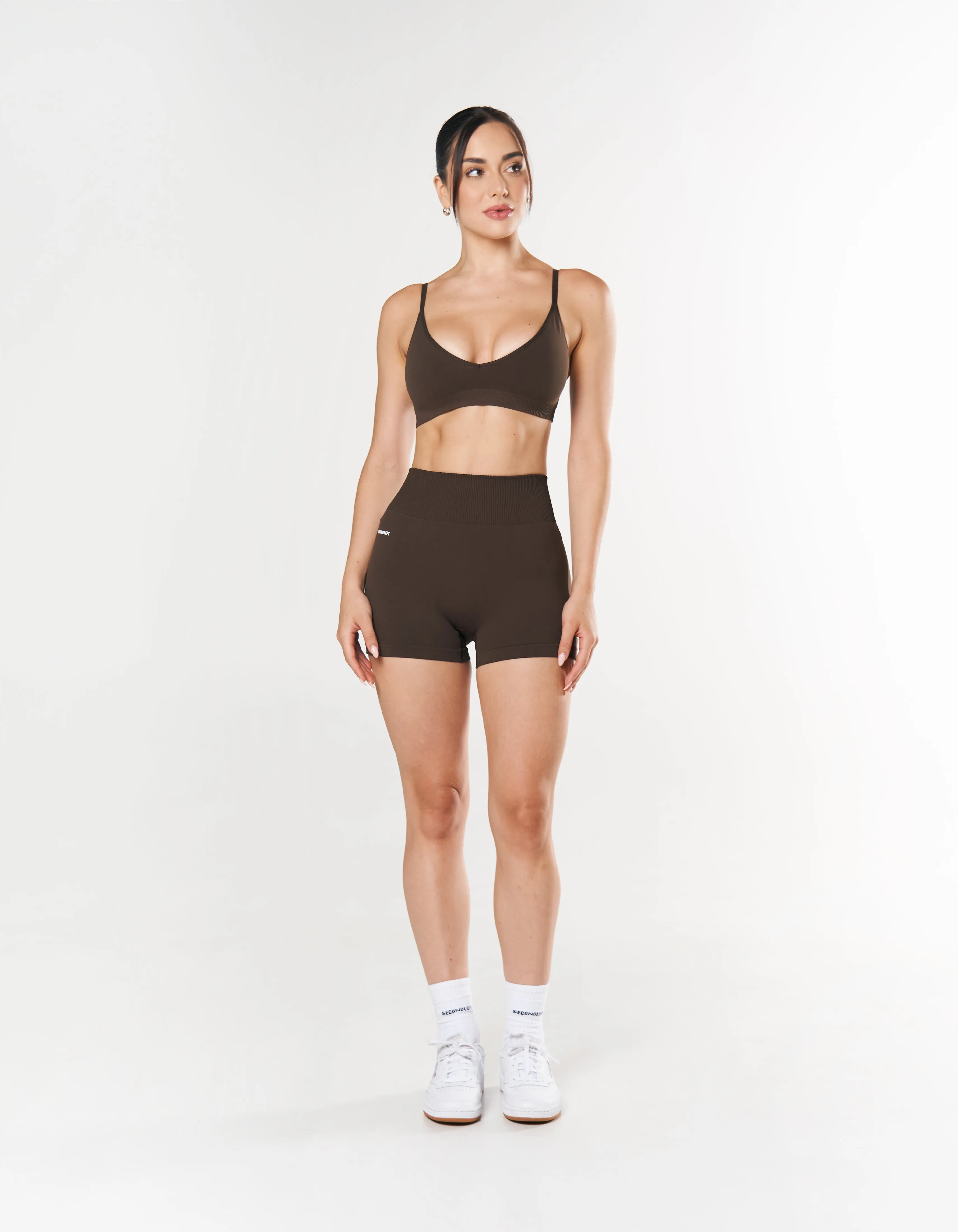 Seamless Mini Biker Shorts - Espresso