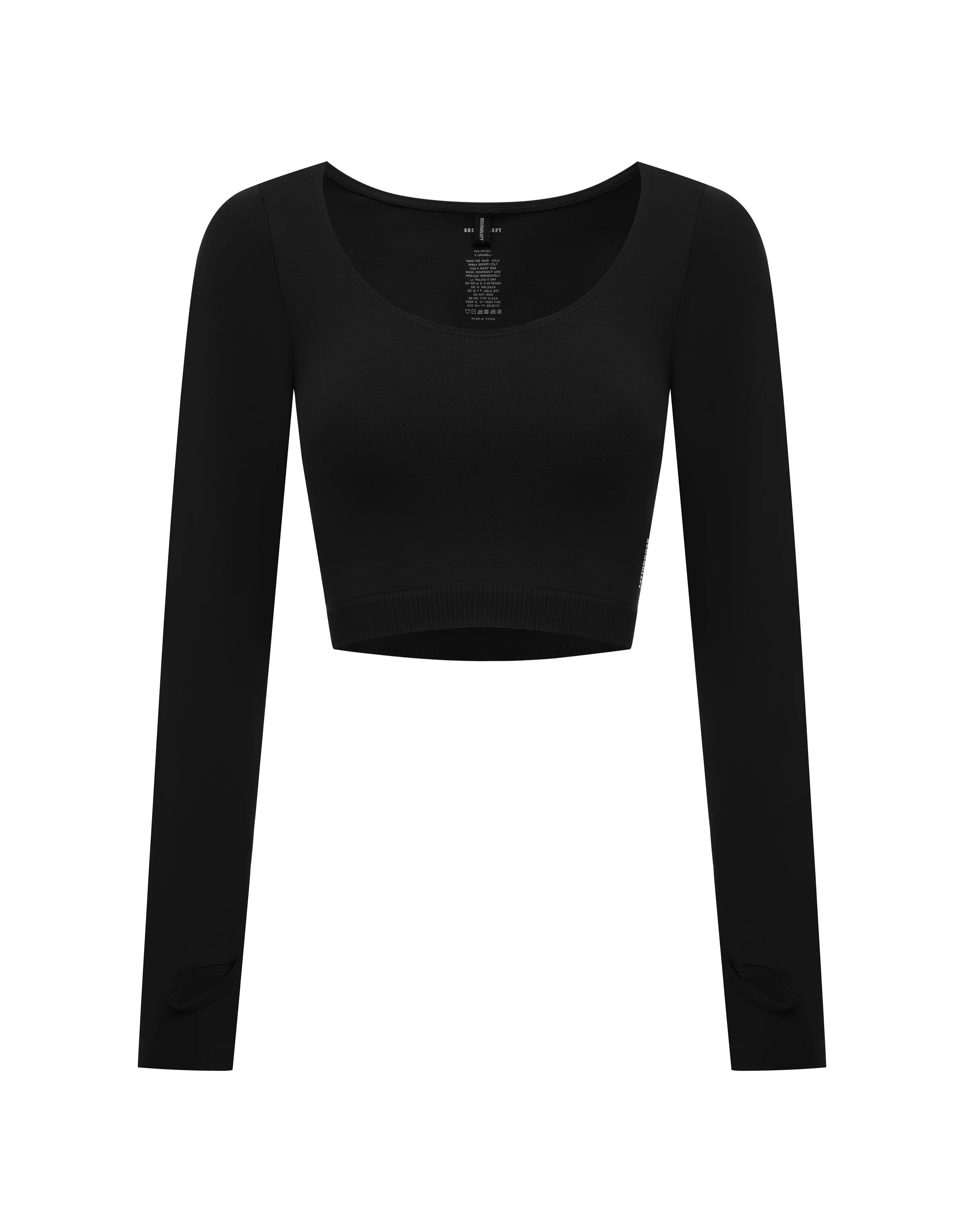 Seamless Scoop Long Sleeve - Black