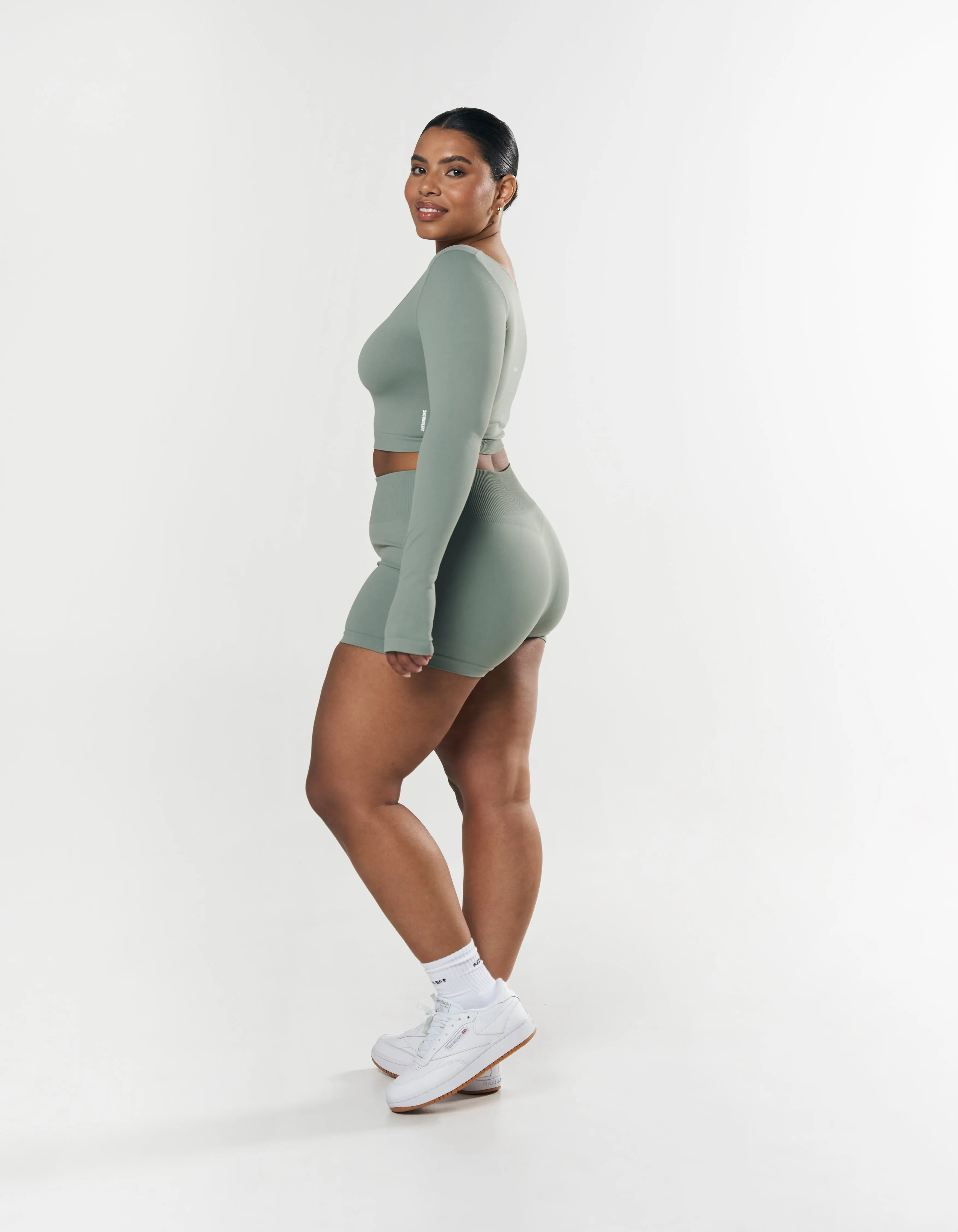 Seamless Scoop Long Sleeve - Blue