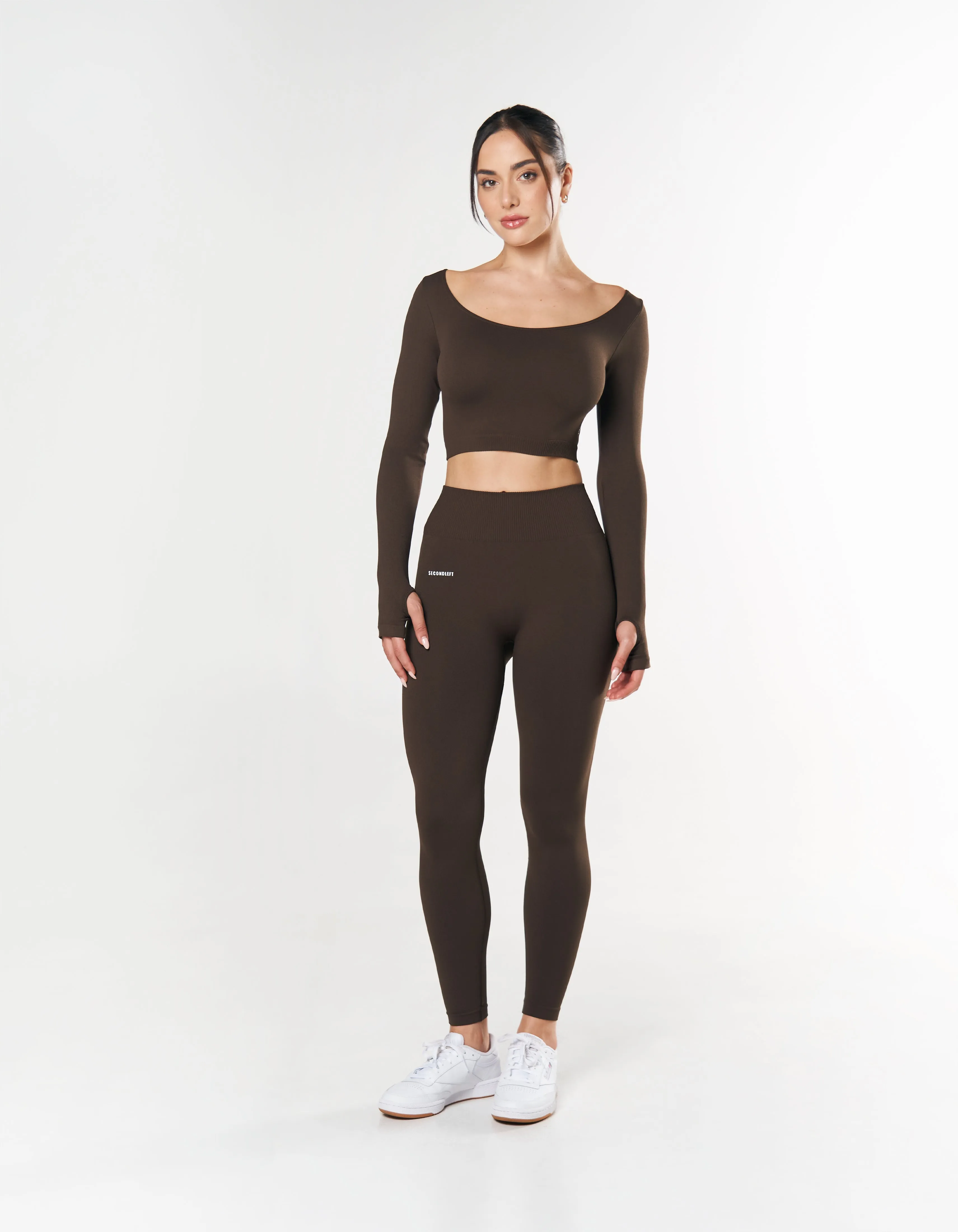 Seamless Scoop Long Sleeve - Espresso