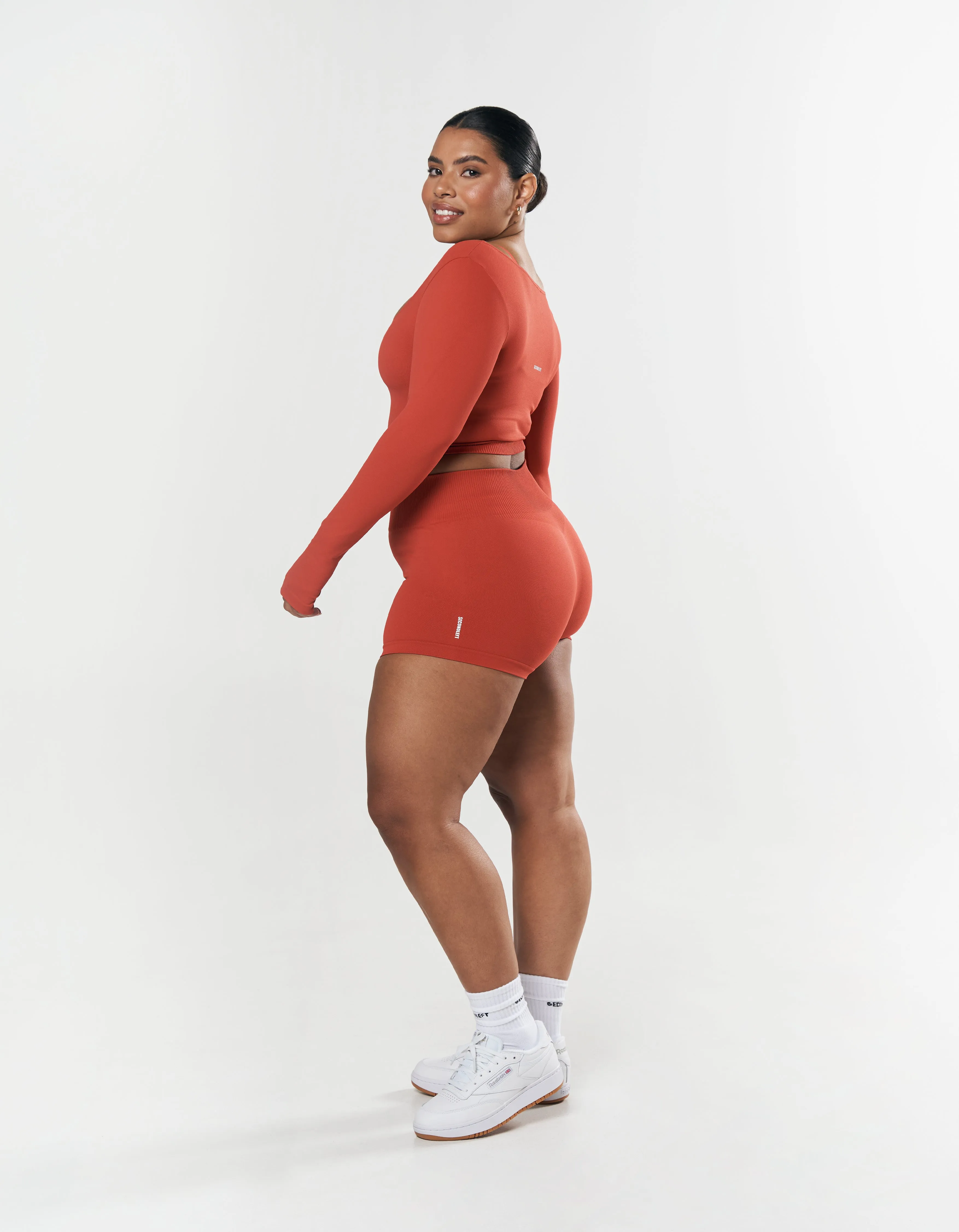 Seamless Scoop Long Sleeve - Red