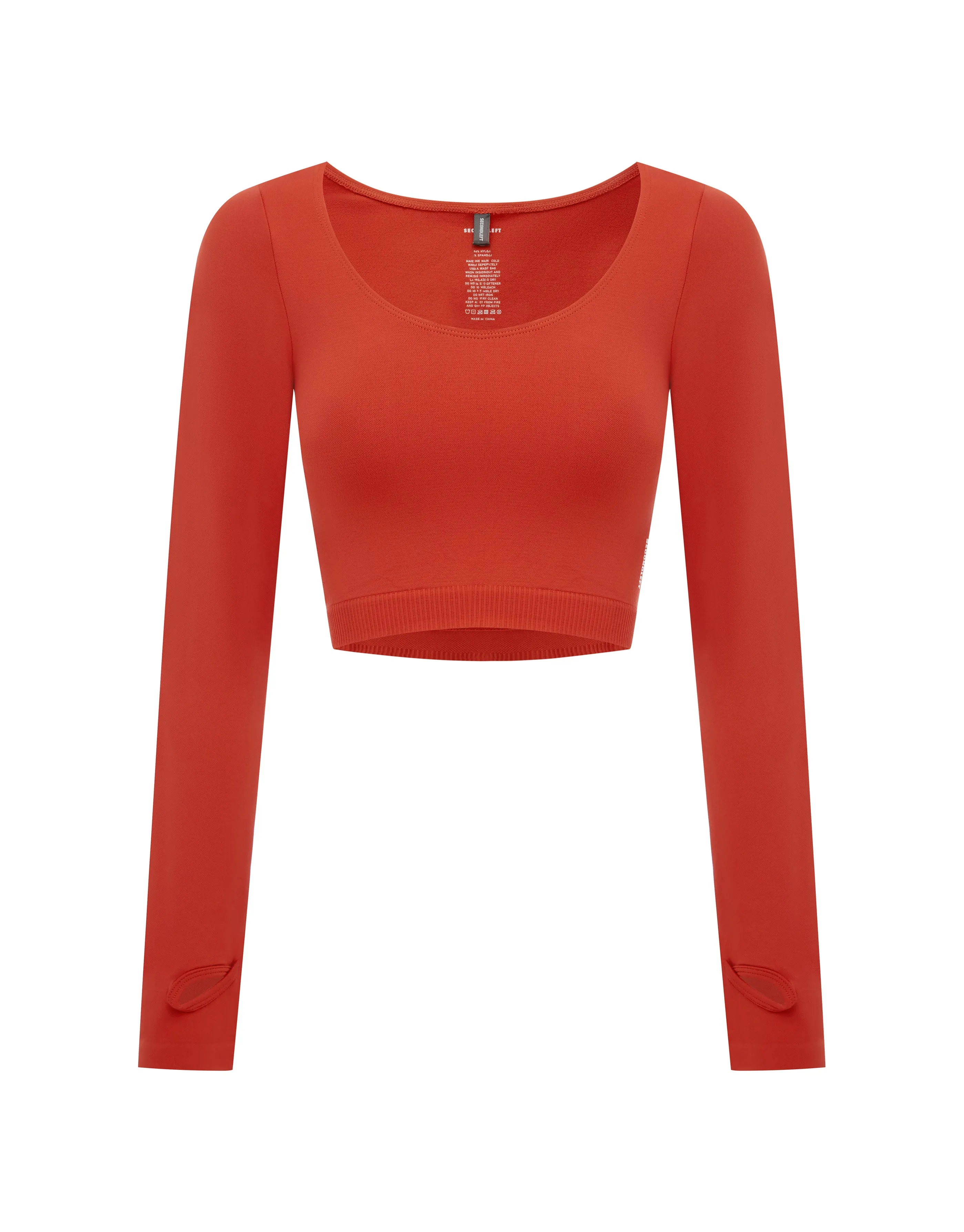 Seamless Scoop Long Sleeve - Red