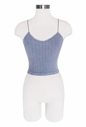 Seamless String Strap Tank - Gray