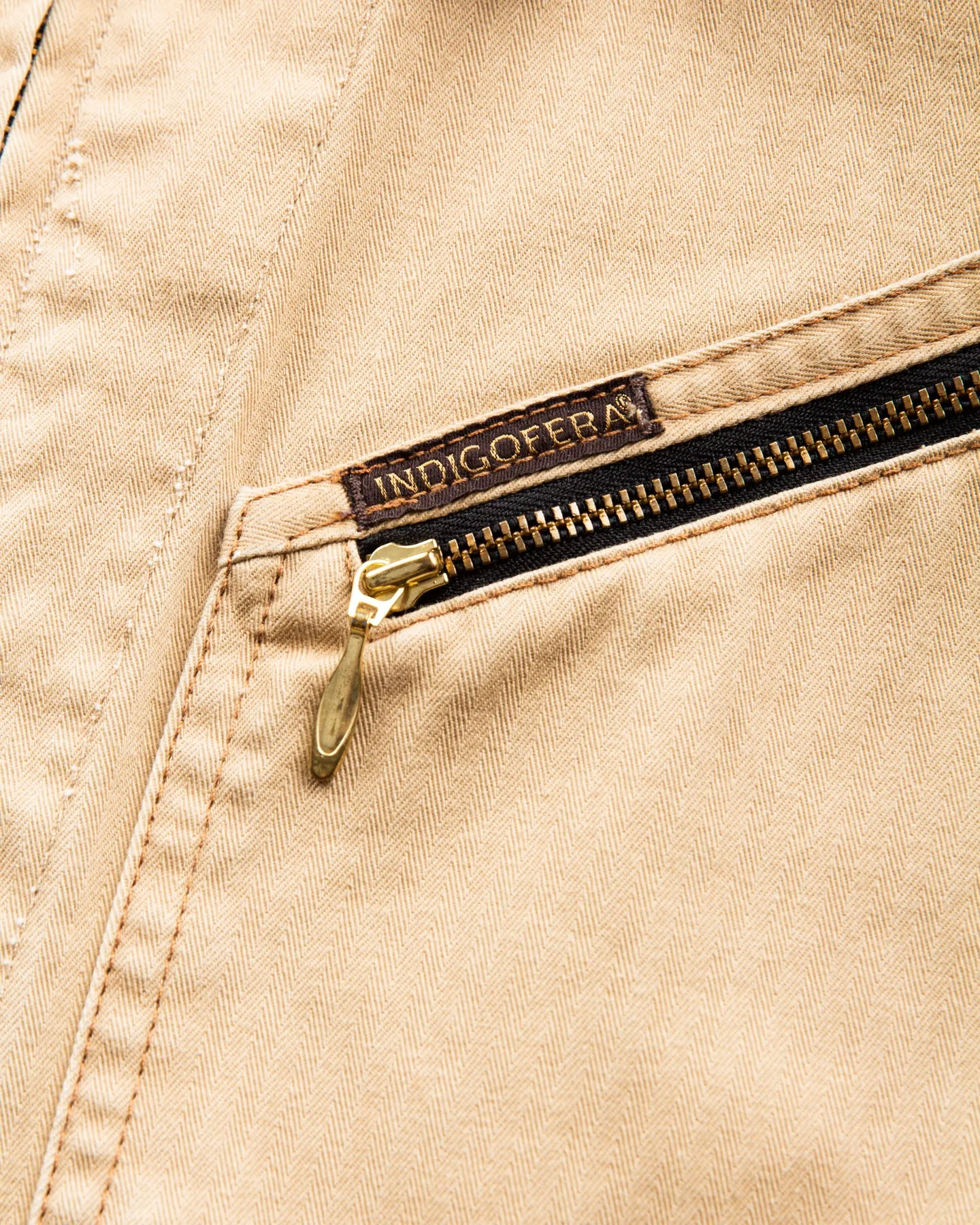 Second hand Indigofera Tucson Beige HBT Jacket Size L