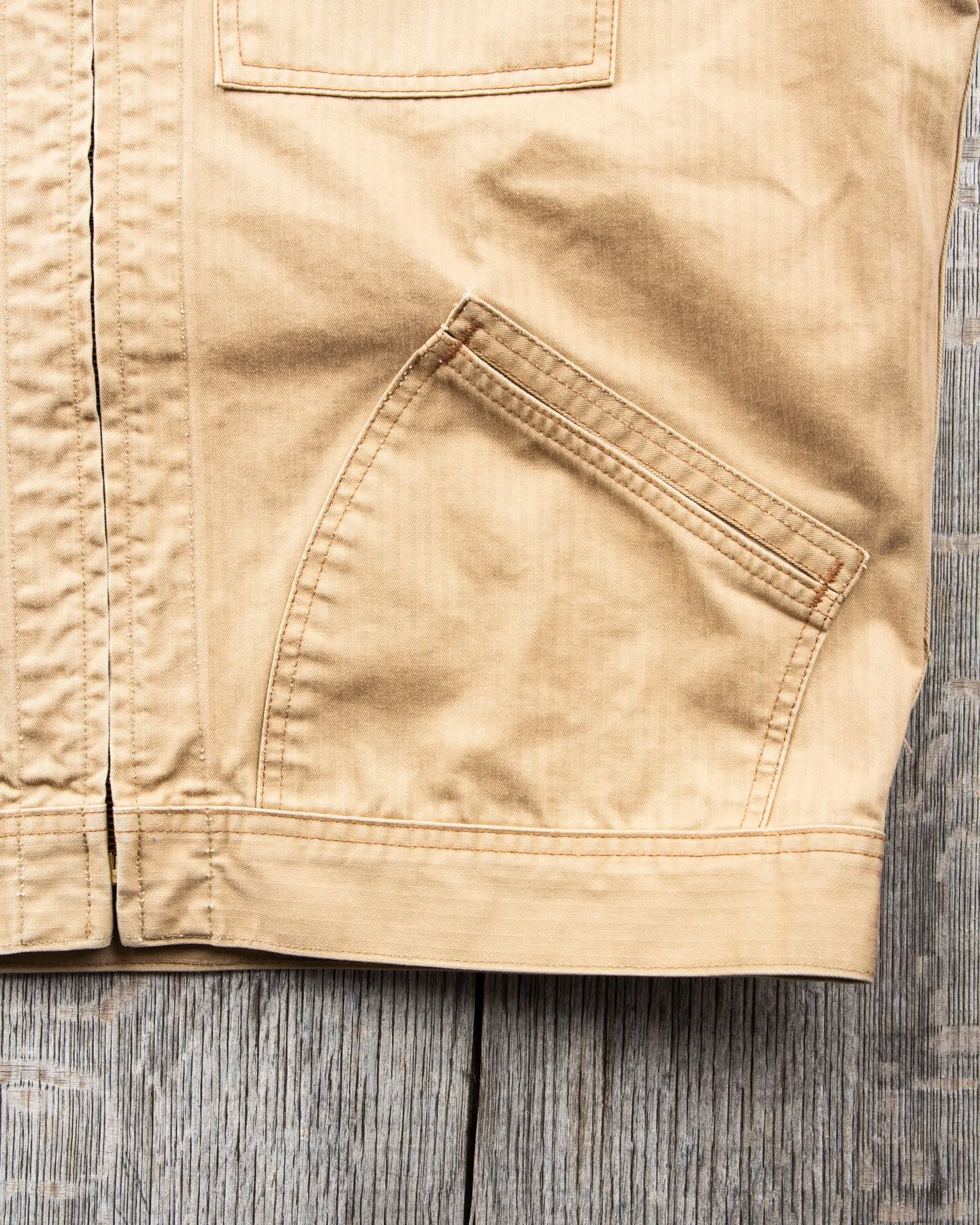 Second hand Indigofera Tucson Beige HBT Jacket Size L