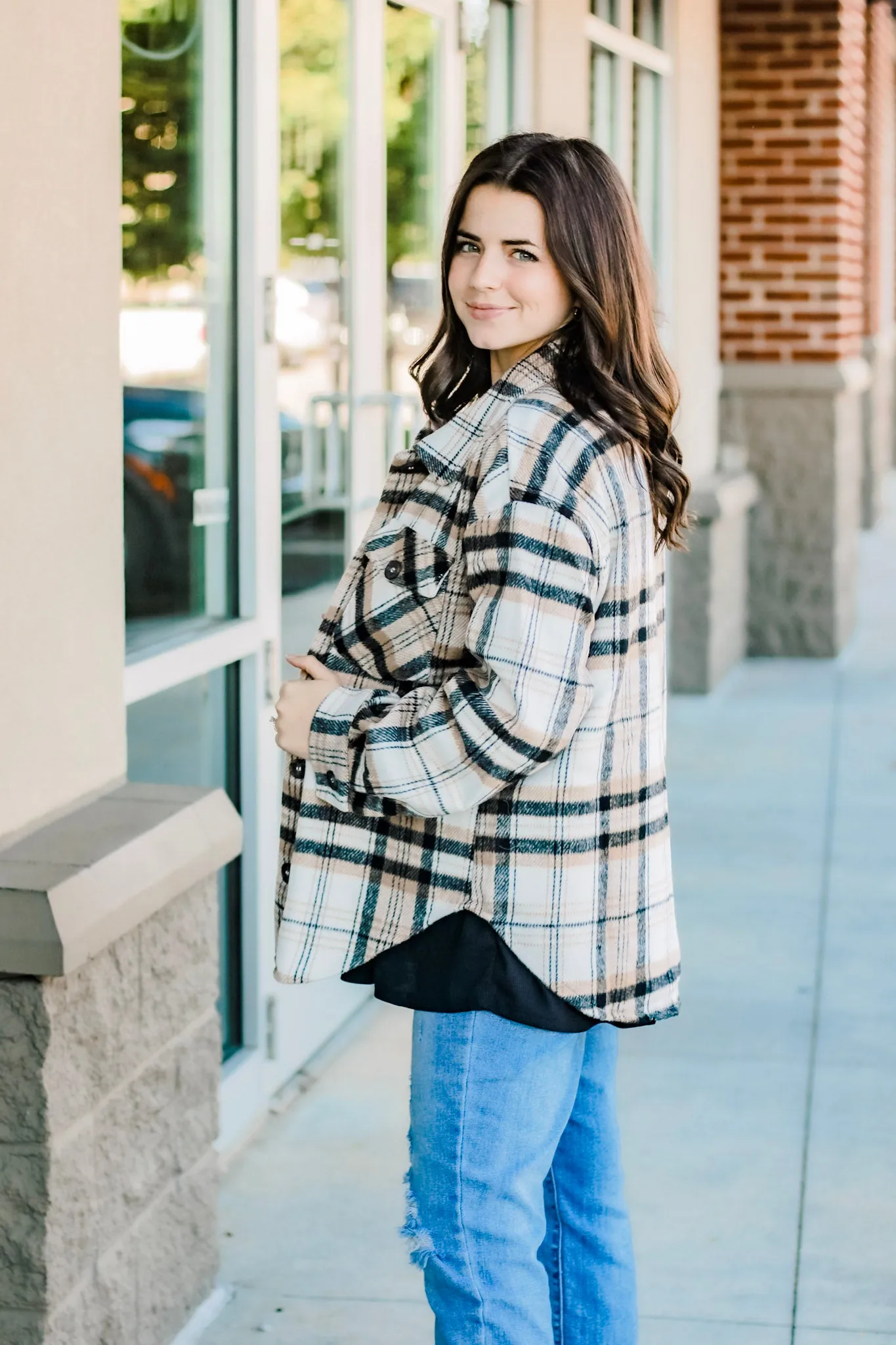 Secret Boyfriend Plaid Shacket