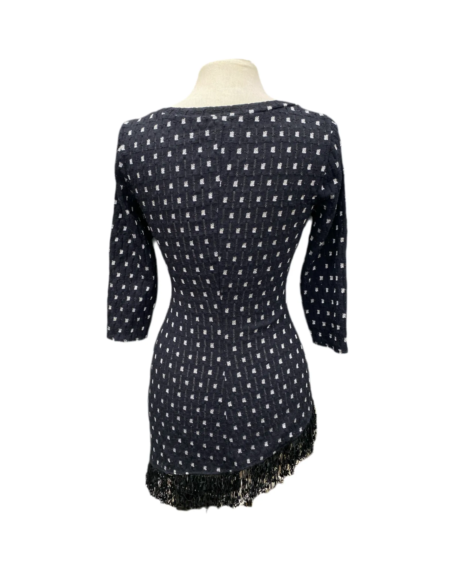 SHAKIRA V- Neck 3/4 Sleeve Tunic Textured Lace Top