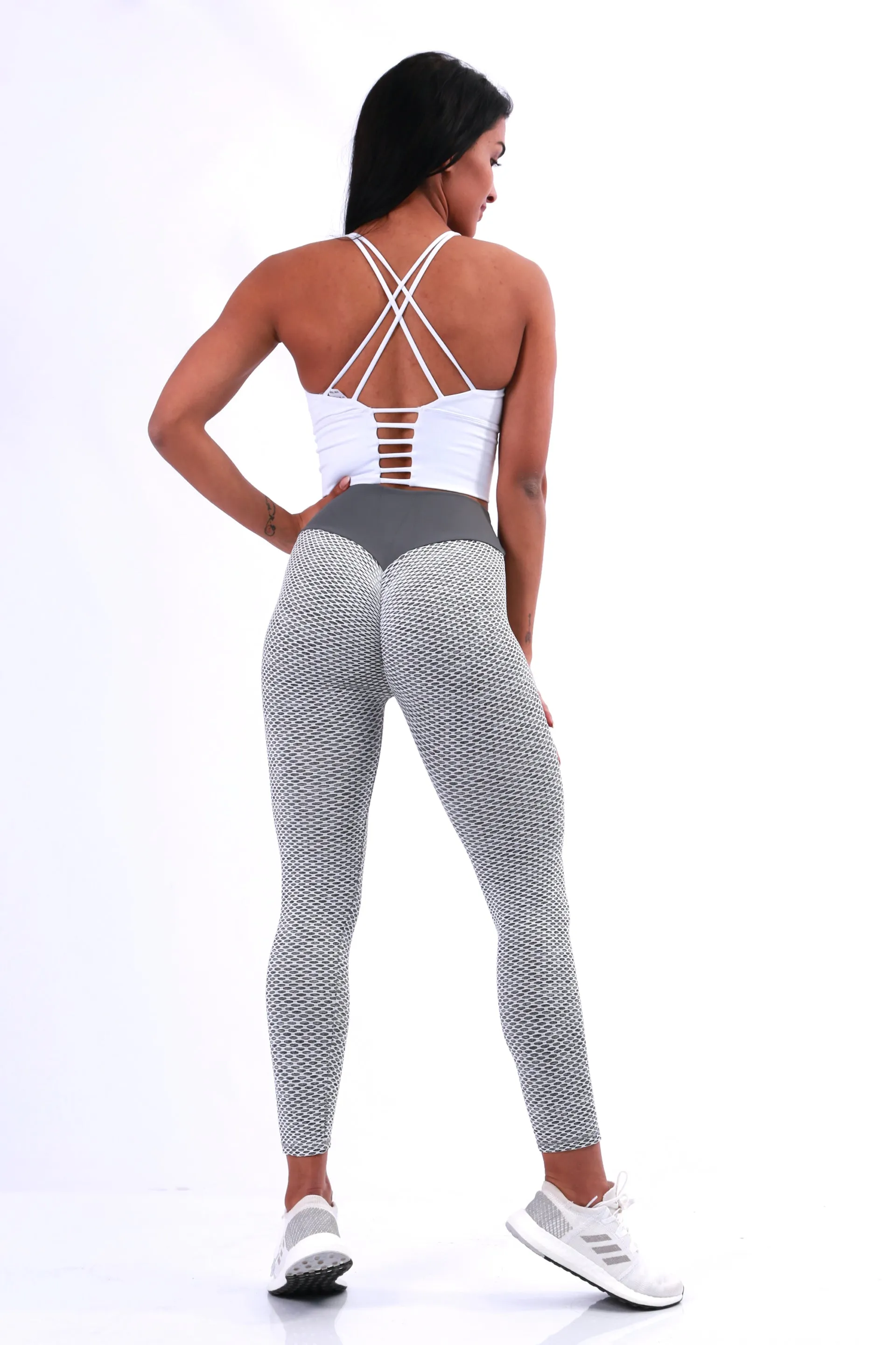 Shapewear Gym Bunny Bubble leggings AKA ‘Tik Tok Pants’ - Anti cellulite leggings - Grey
