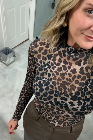 Sheer Leopard Bodysuit