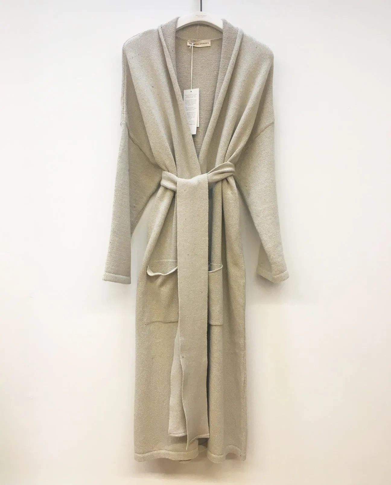 Shirley Recycled Cotton and Wool Cardigan In Stone