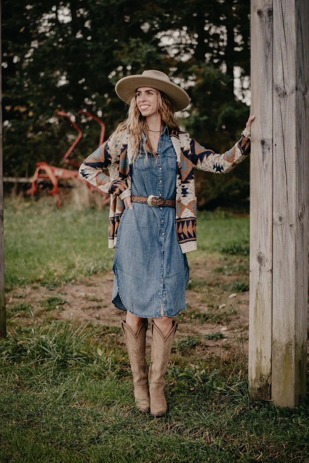 'Silverton' Denim Duster Dress (S-XXL)