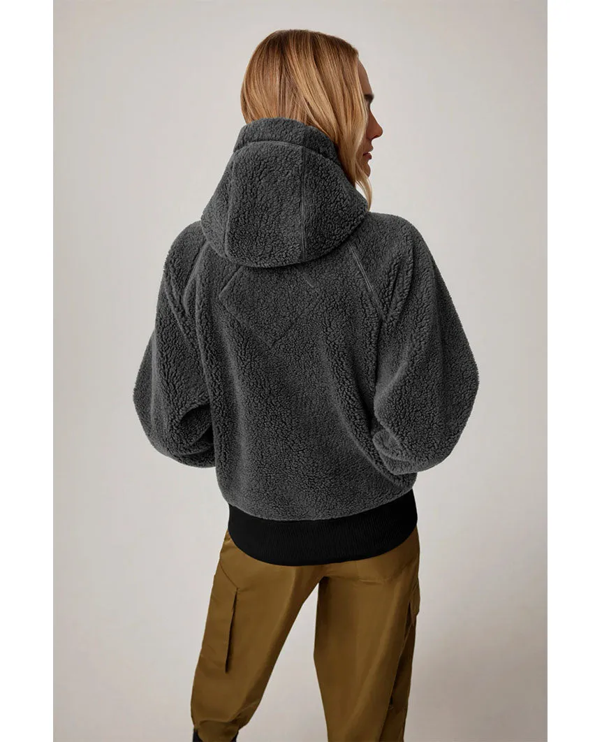 Simcoe Oversized Kind Fleece Hoody Womens Iron Grey