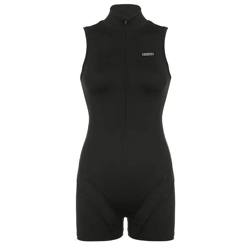 Slimming Sleeveless High-Neck Yoga Jumpsuit