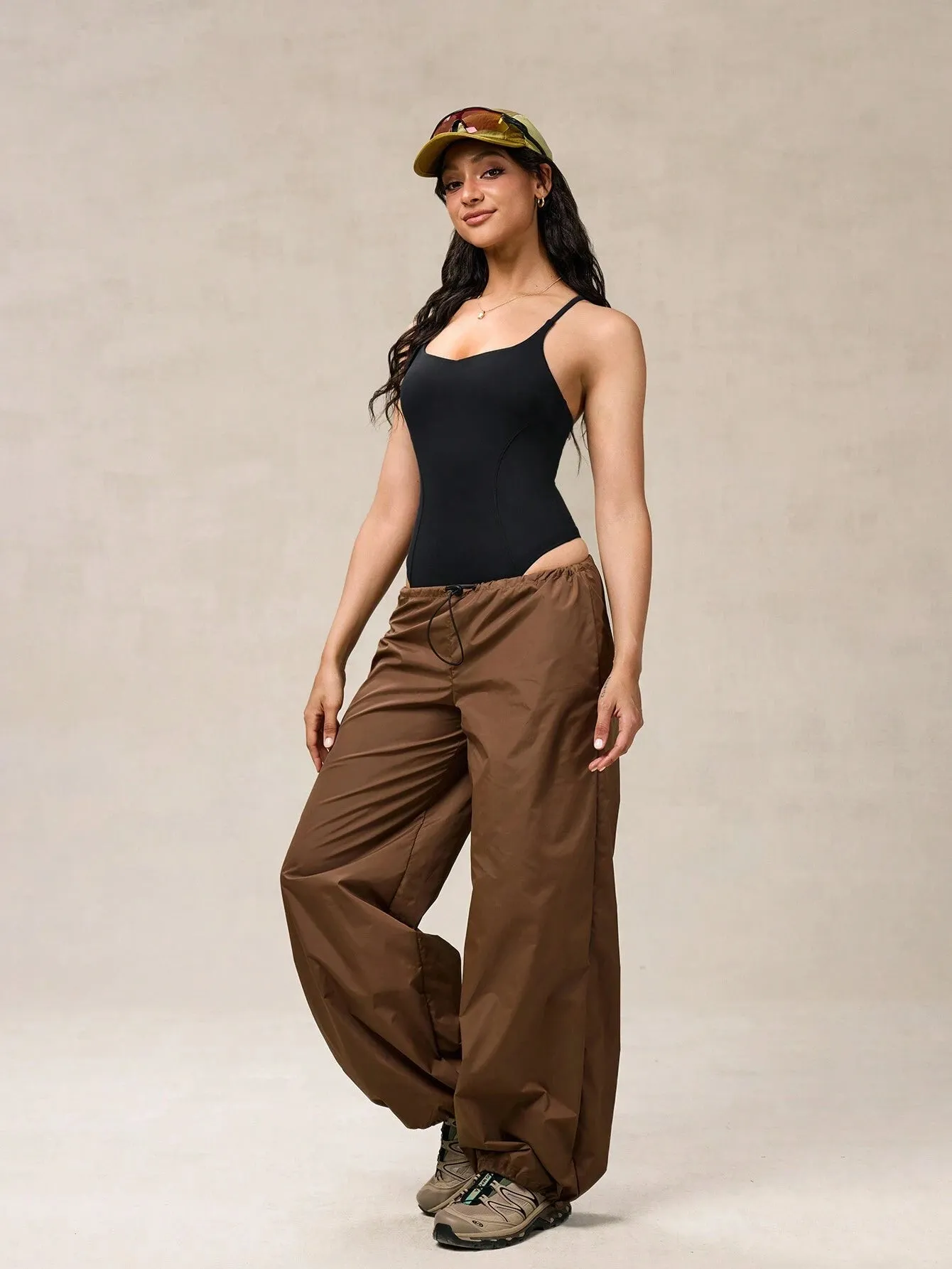 Smooth Tummy Control Bodysuit | Padded, Cross-Strap, Quick-Dry