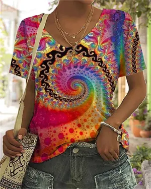 Sorelle | Colourful Abstract T-shirt