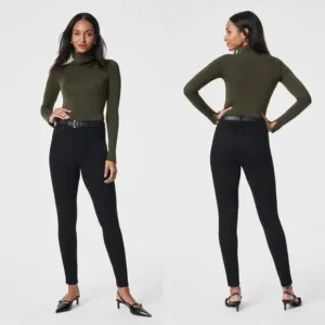 SPANX Ankle Skinny Jeans in Clean Black
