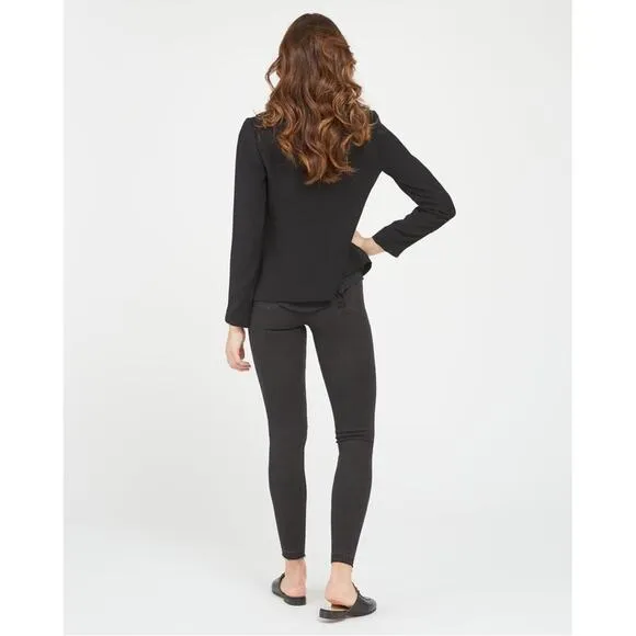 Spanx Vintage Black Distressed Ankle Skinny Jeans Leggings Medium NWT