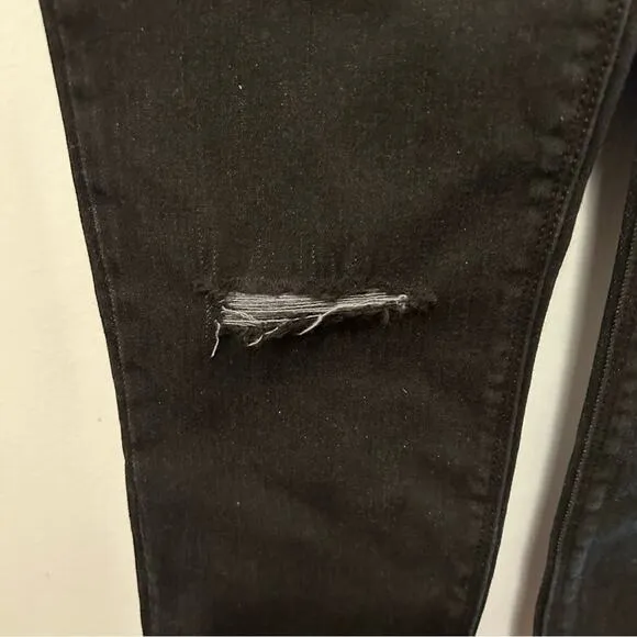 Spanx Vintage Black Distressed Ankle Skinny Jeans Leggings Medium NWT