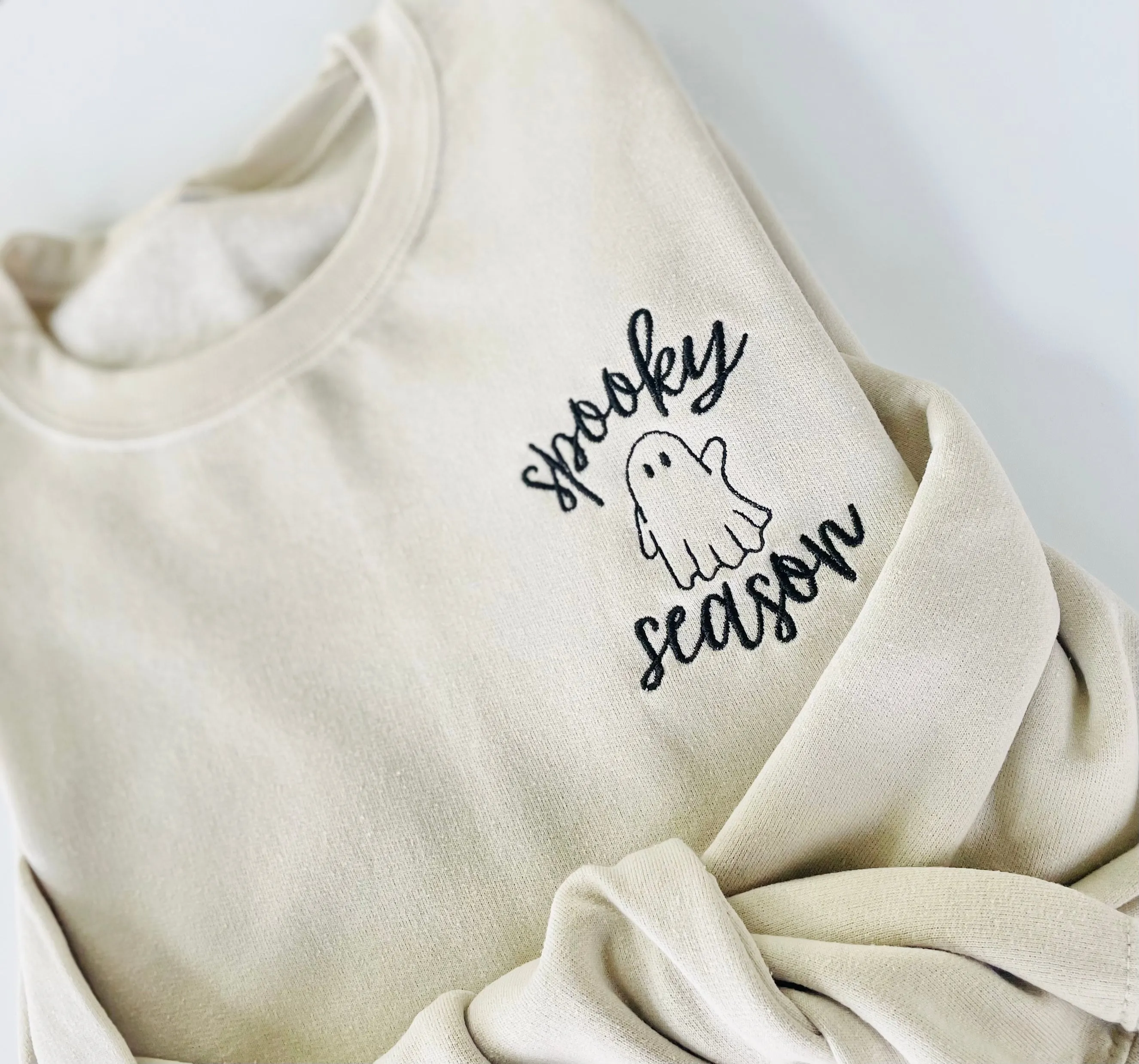 Spooky Ghost Embroidered Sweatshirt