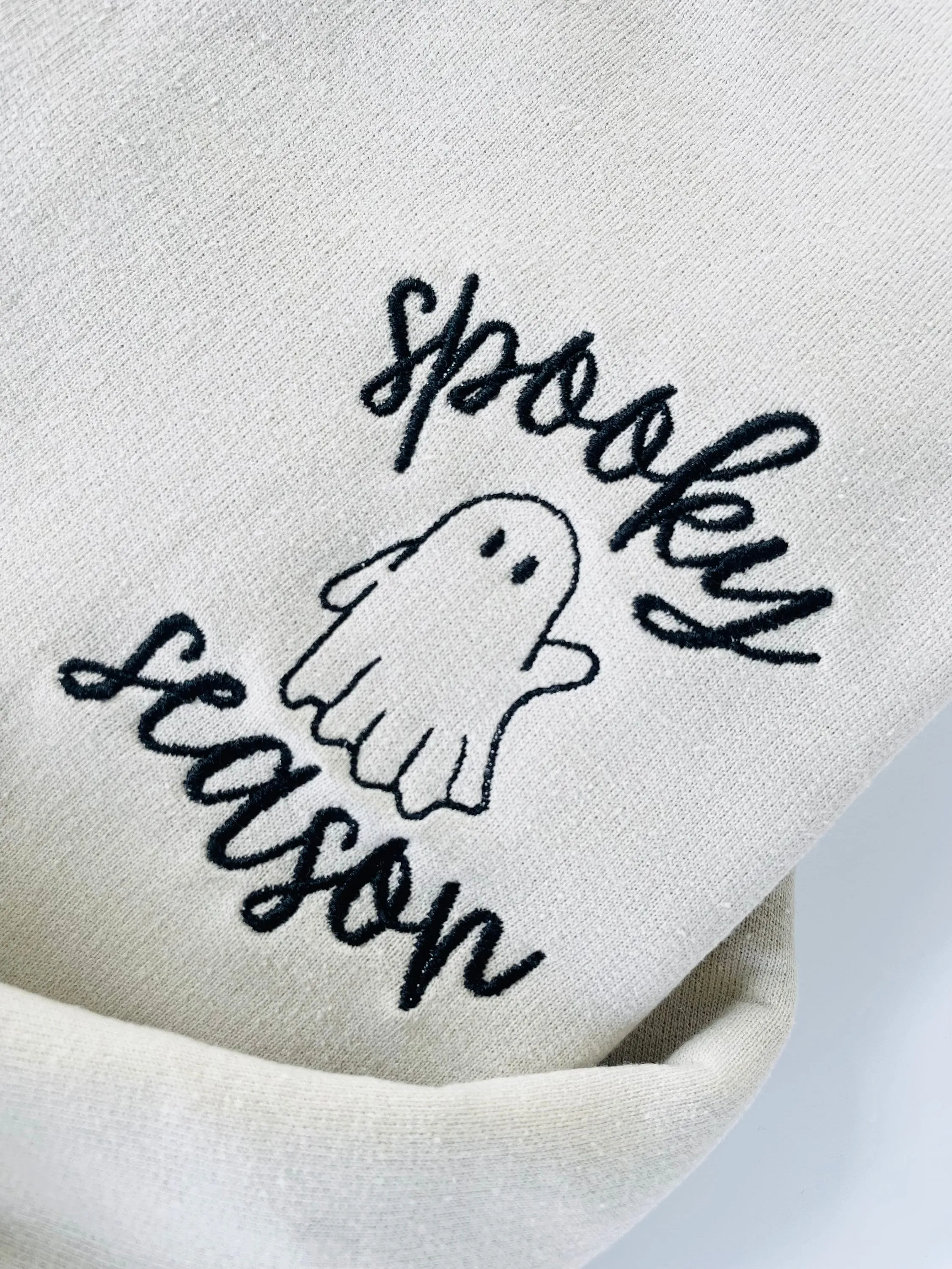 Spooky Ghost Embroidered Sweatshirt