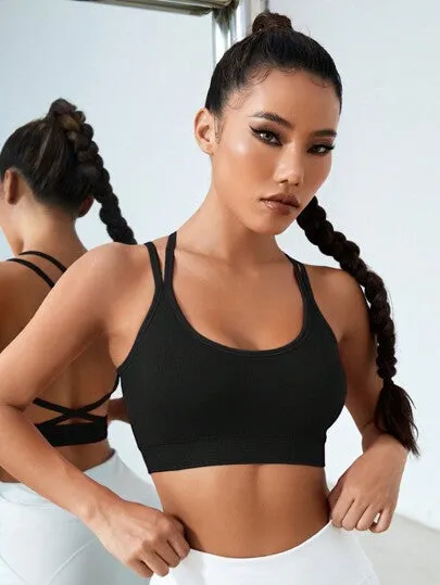 Sport Studio Light Support Crisscross Backless Sports Bra – Gym & Activewear