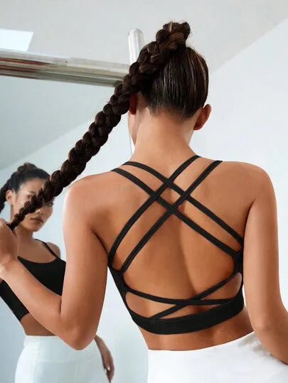 Sport Studio Light Support Crisscross Backless Sports Bra – Gym & Activewear