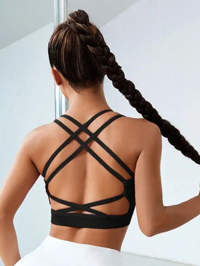 Sport Studio Light Support Crisscross Backless Sports Bra – Gym & Activewear