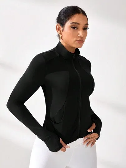Sport Studio Women's Basic Yoga Jacket – Long Sleeve & Lightweight