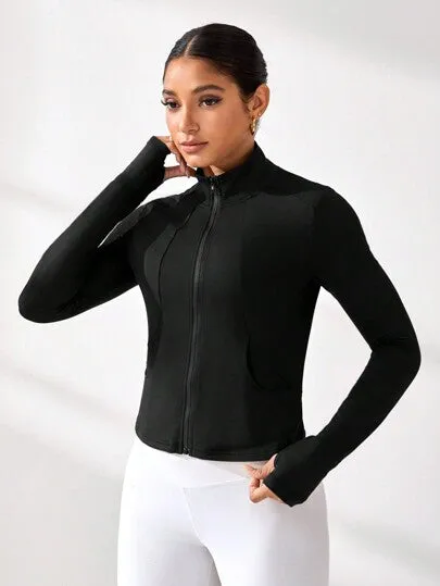 Sport Studio Women's Basic Yoga Jacket – Long Sleeve & Lightweight