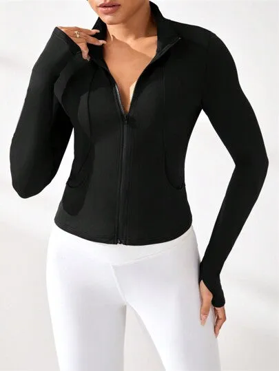 Sport Studio Women's Basic Yoga Jacket – Long Sleeve & Lightweight