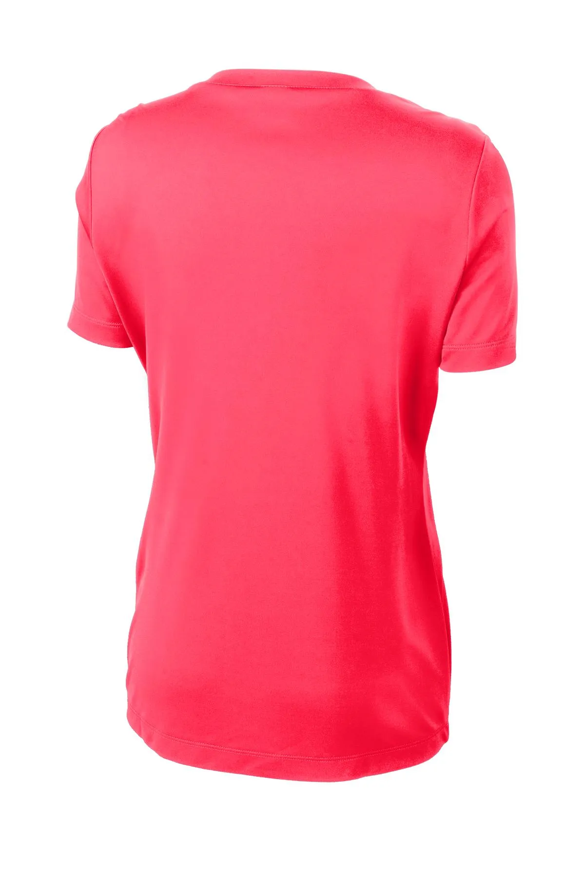 Sport-Tek Women's PosiCharge Competitor V-Neck Tee. LST353 Hot Coral