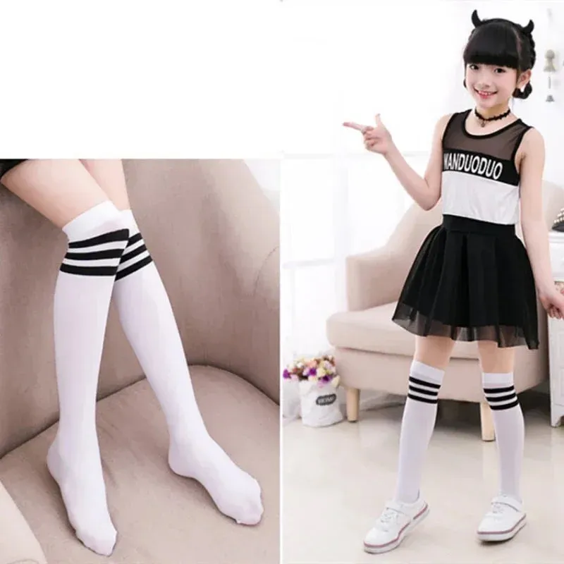 Sporty Stripe Knee High Socks