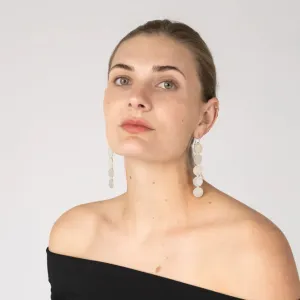 Sterling Silver Textured 5 Drop Earrings