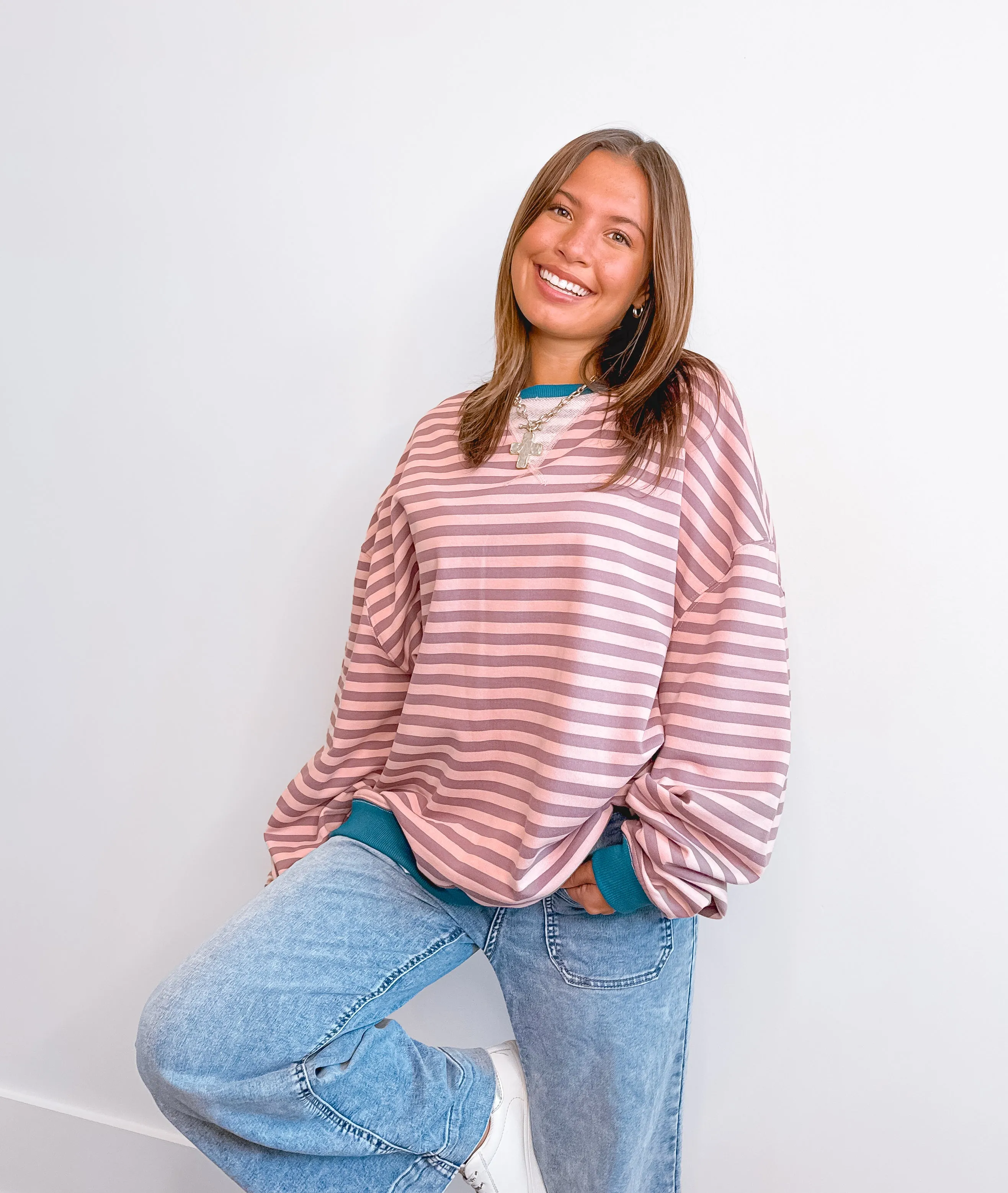 Stipe it Up Sweater (Lavender)