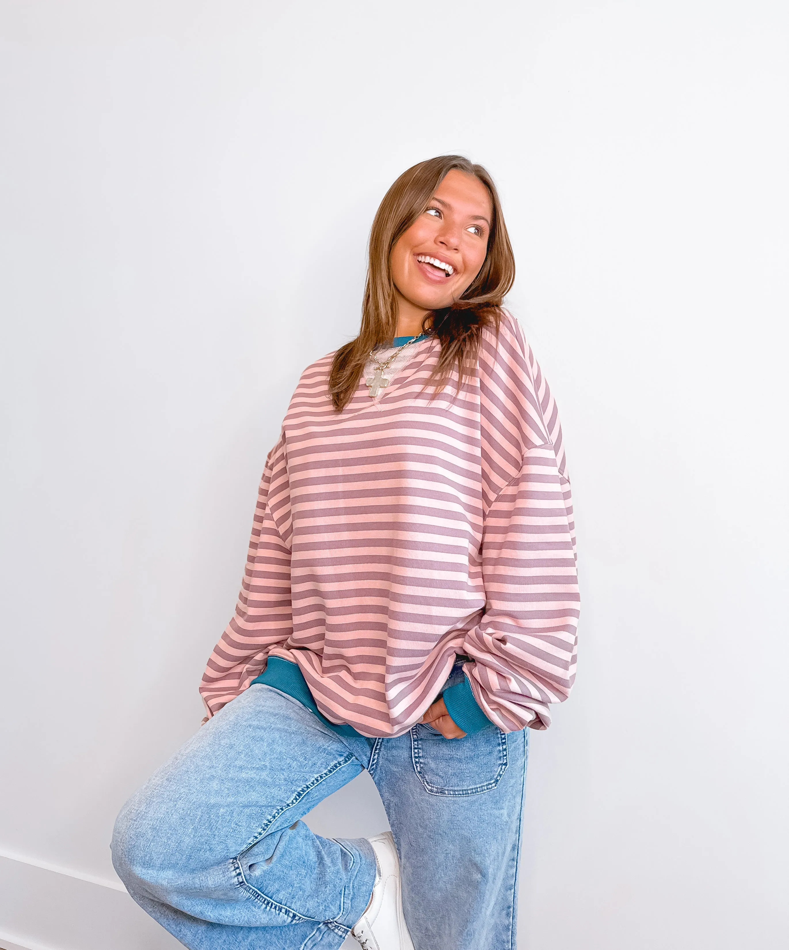 Stipe it Up Sweater (Lavender)
