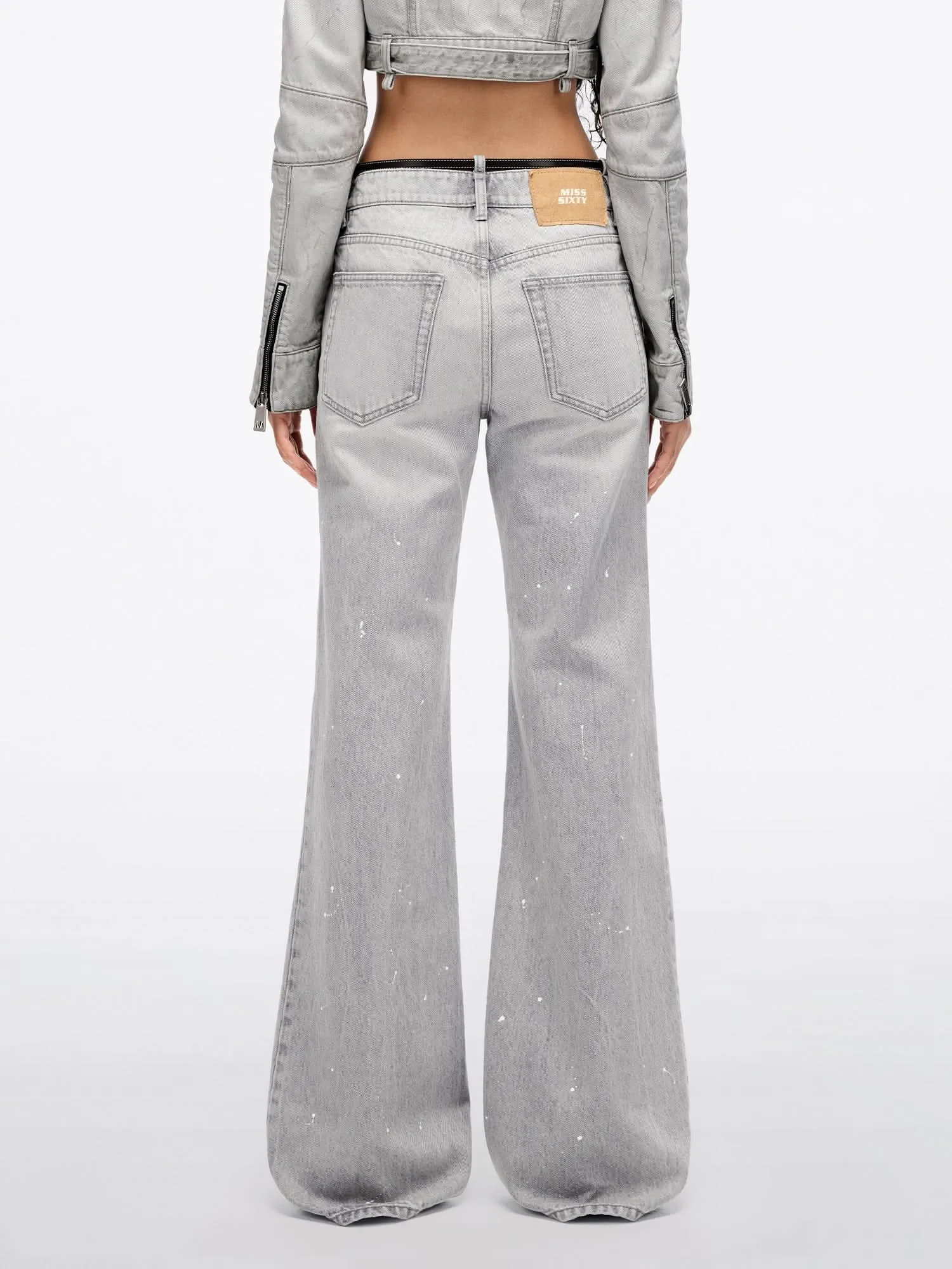 Straight-Leg Belted Jeans