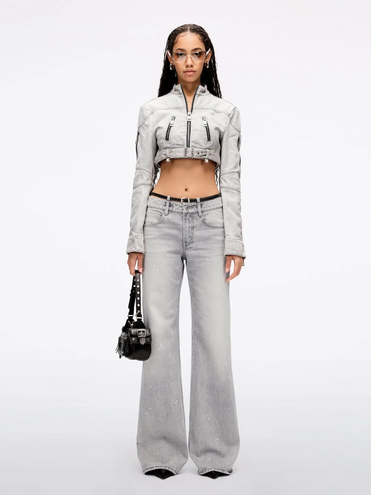 Straight-Leg Belted Jeans