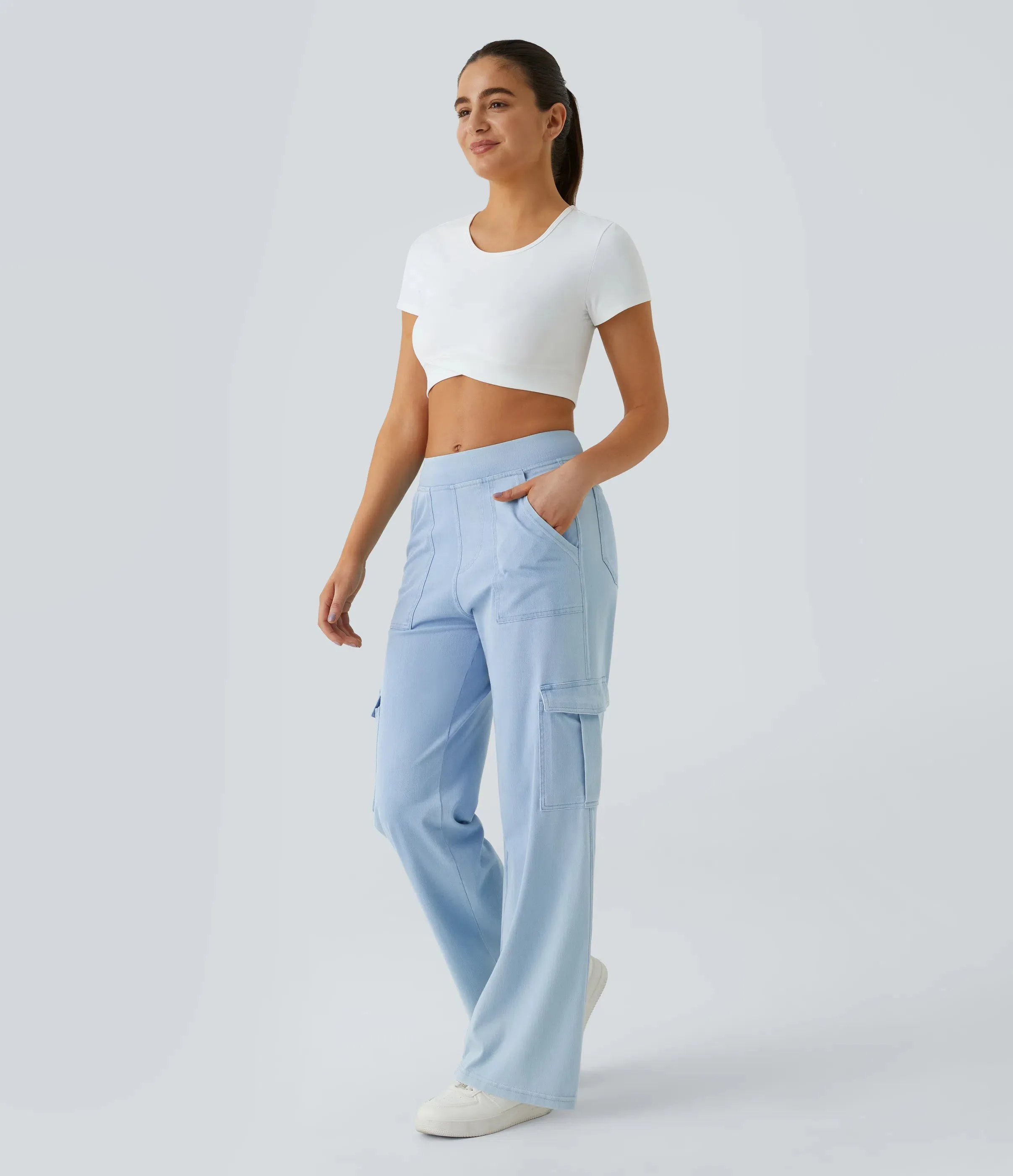 Straight Leg Cargo Jeans