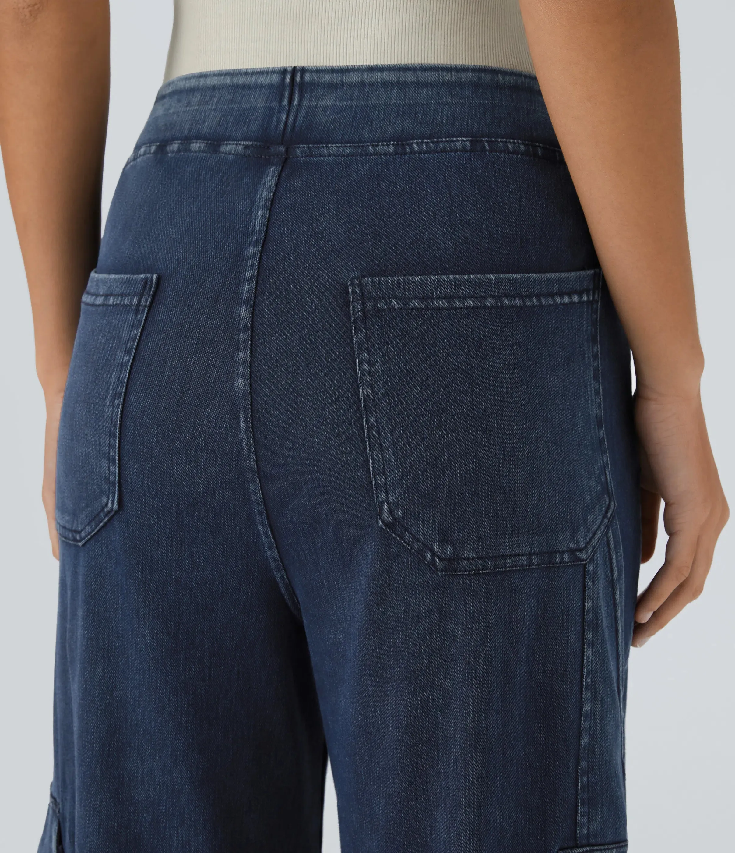 Straight Leg Cargo Jeans
