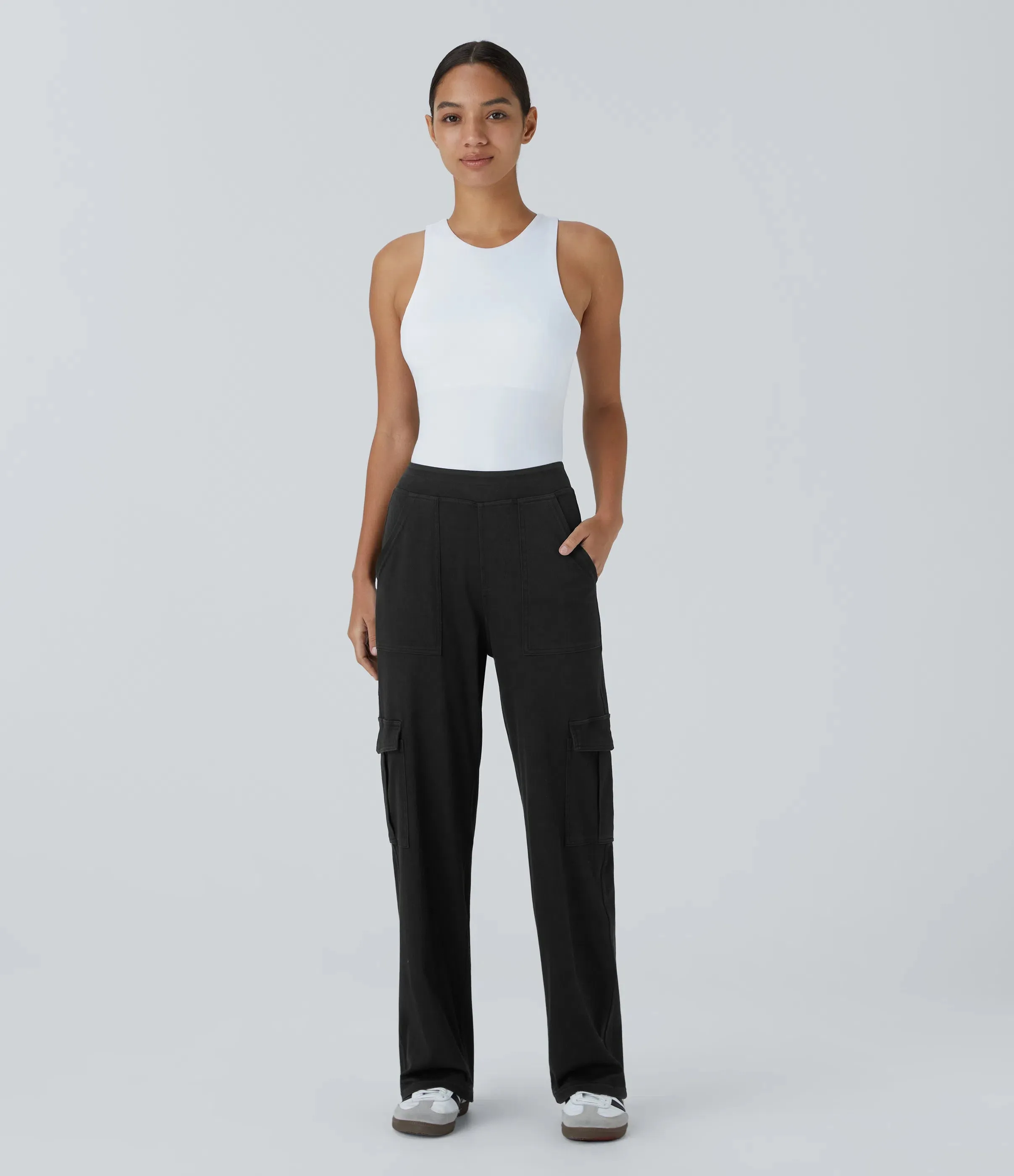 Straight Leg Cargo Jeans