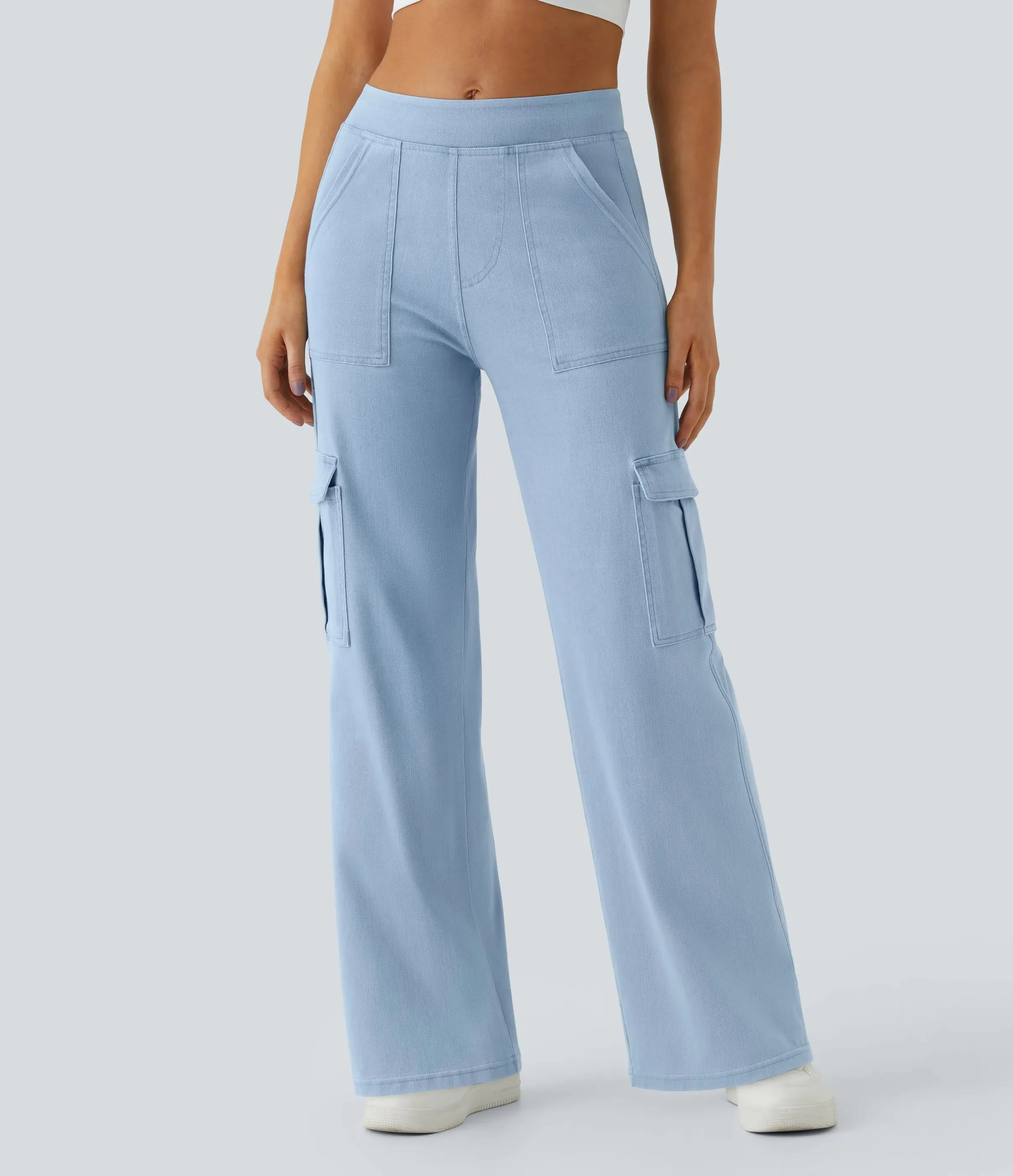 Straight Leg Cargo Jeans