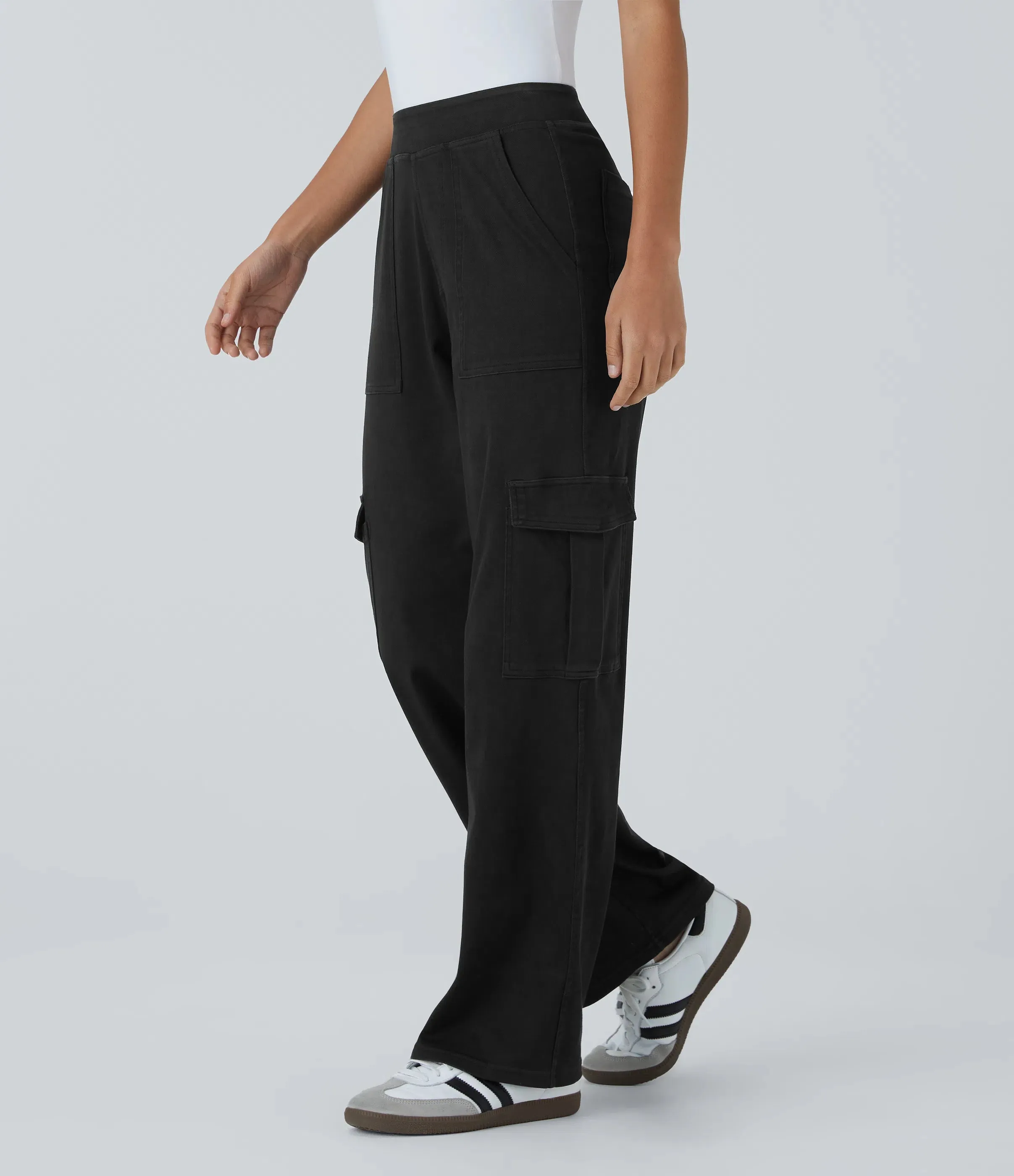 Straight Leg Cargo Jeans