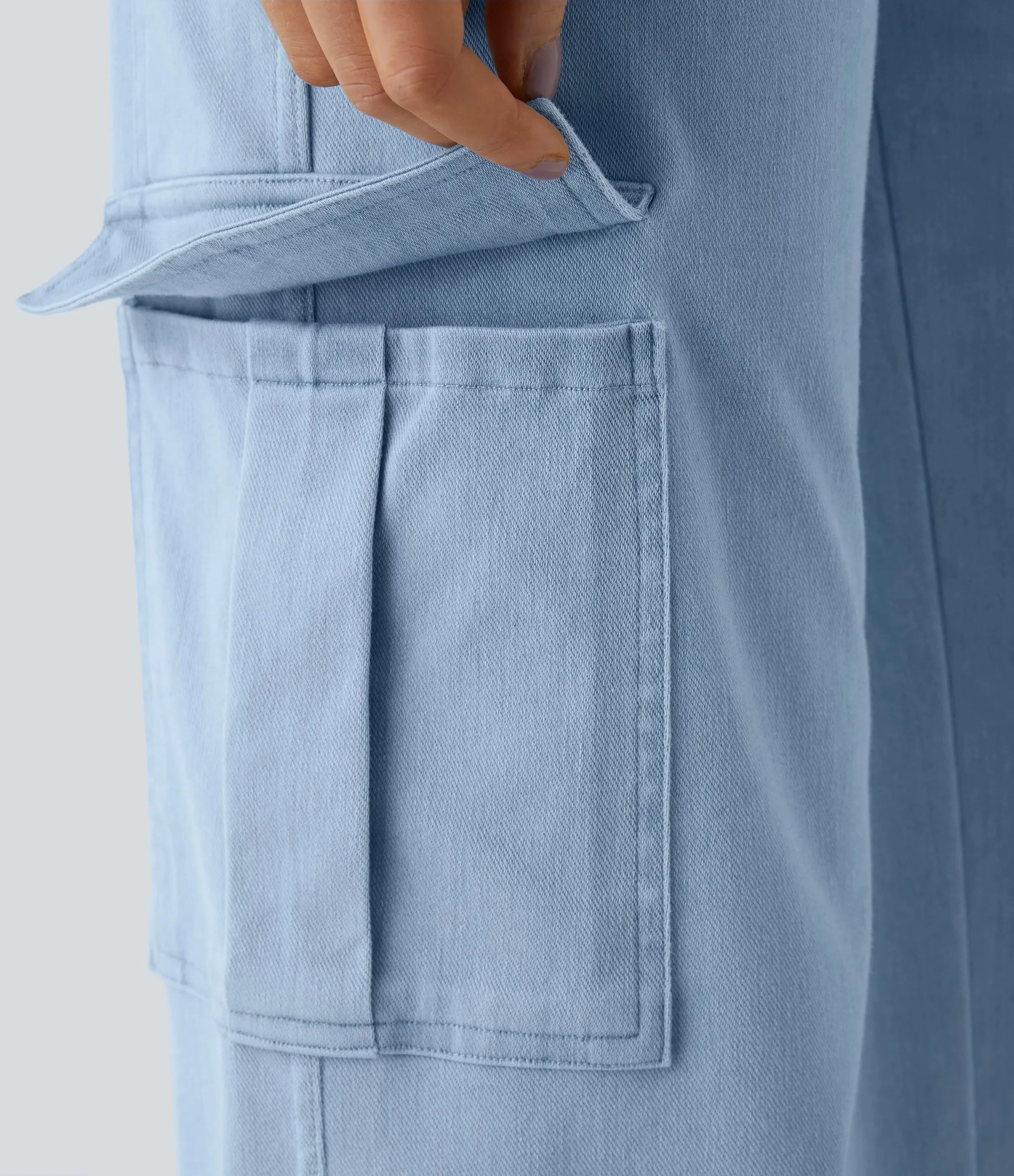 Straight Leg Cargo Jeans