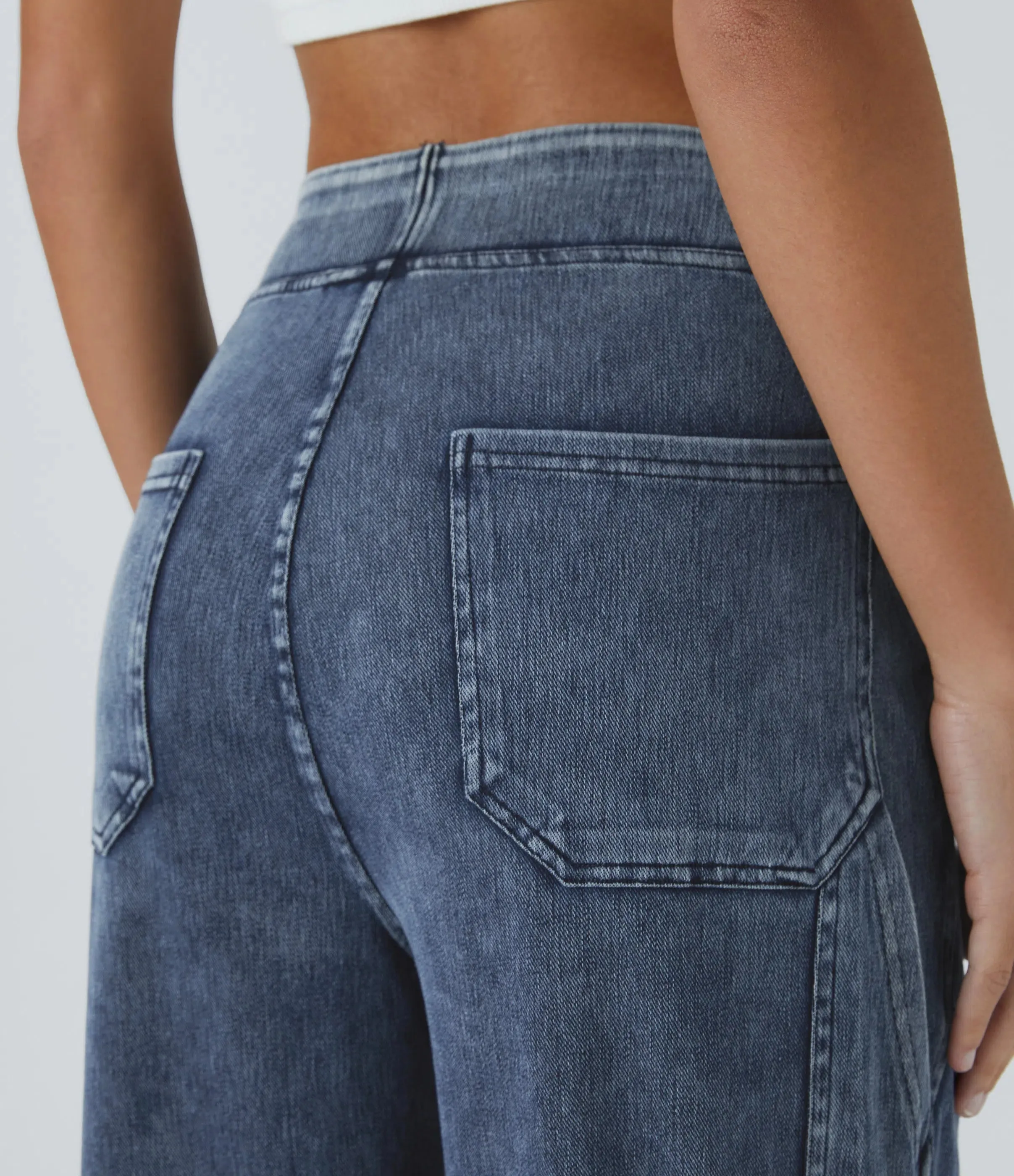 Straight Leg Cargo Jeans