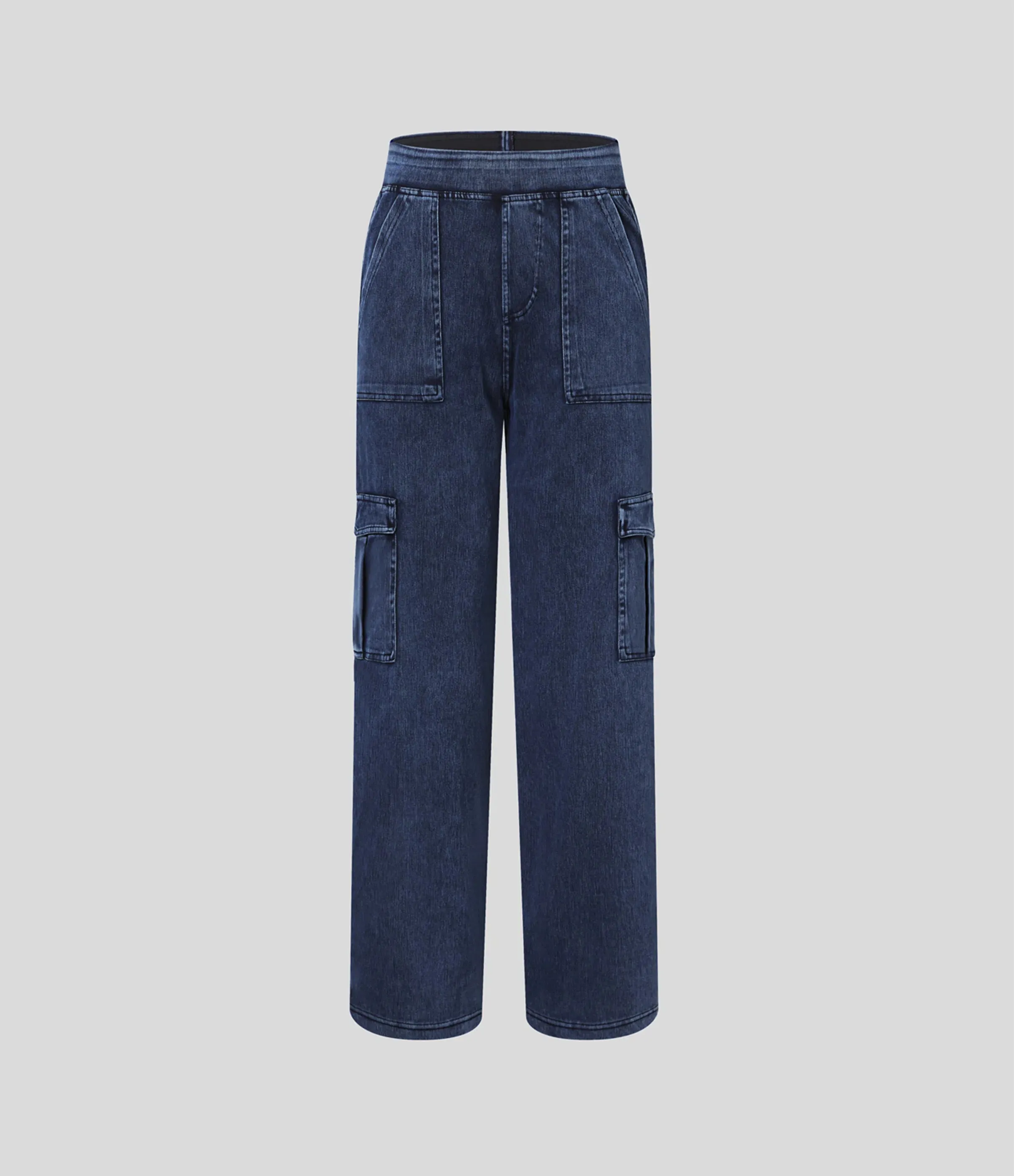 Straight Leg Cargo Jeans