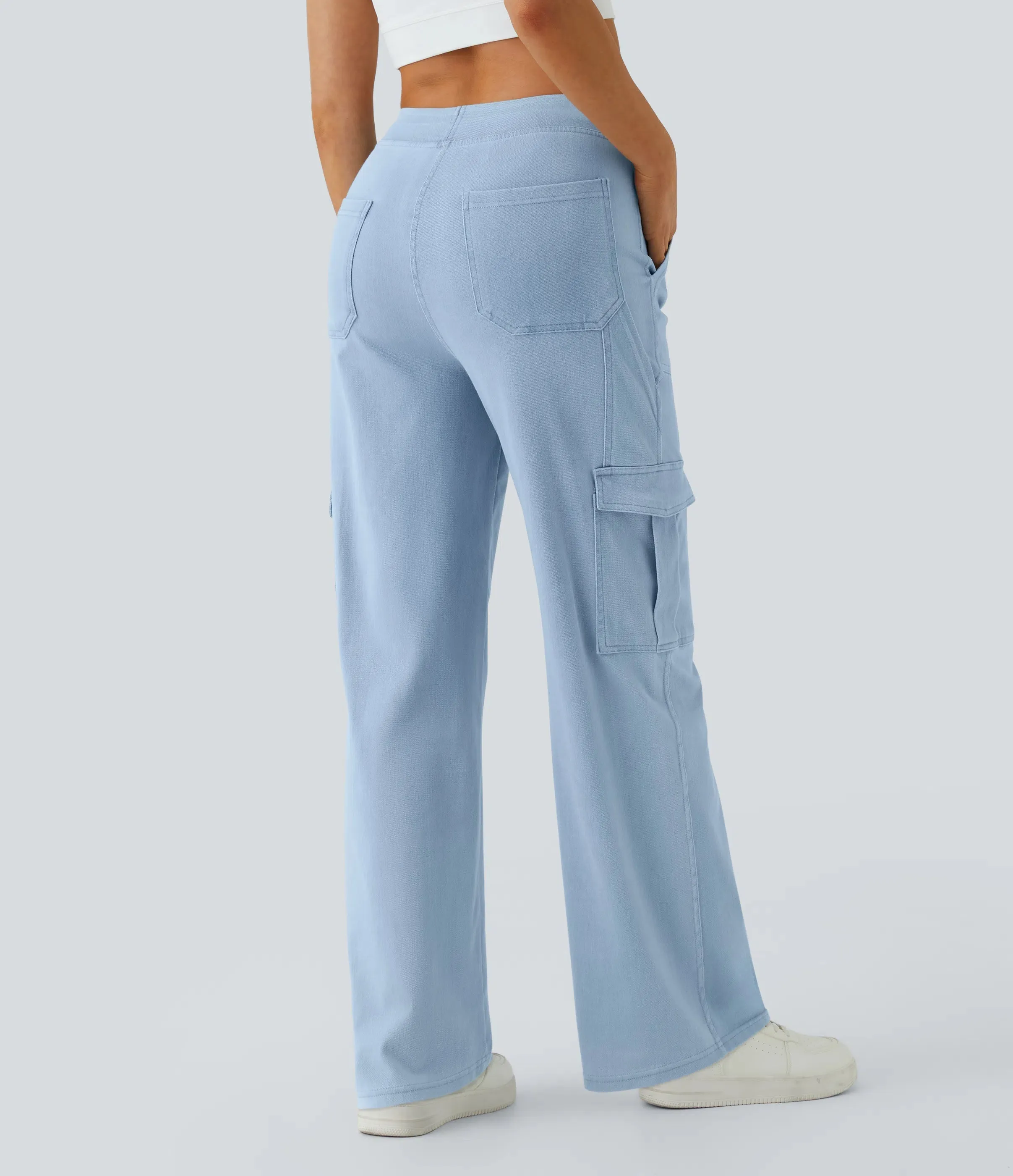 Straight Leg Cargo Jeans