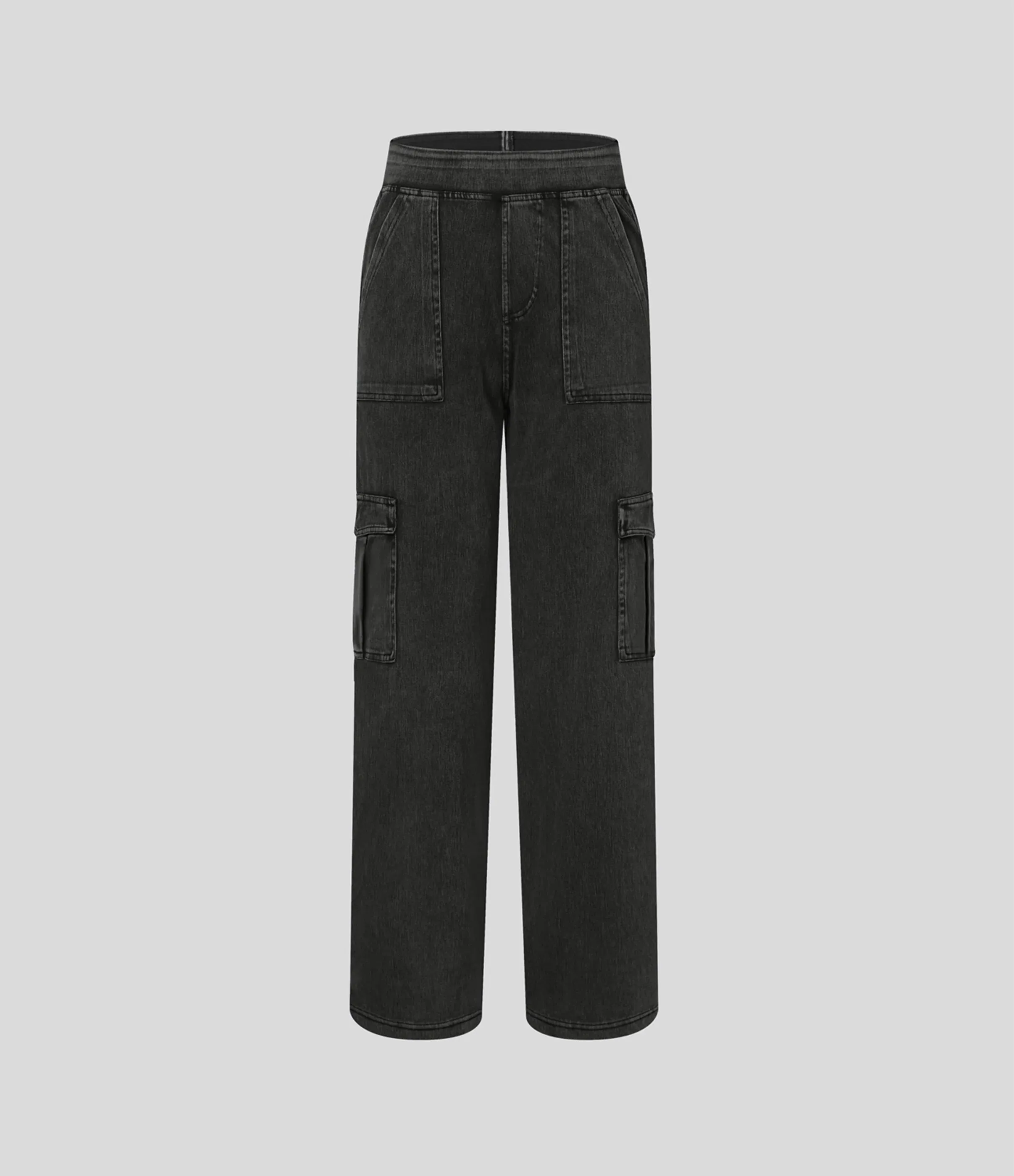 Straight Leg Cargo Jeans
