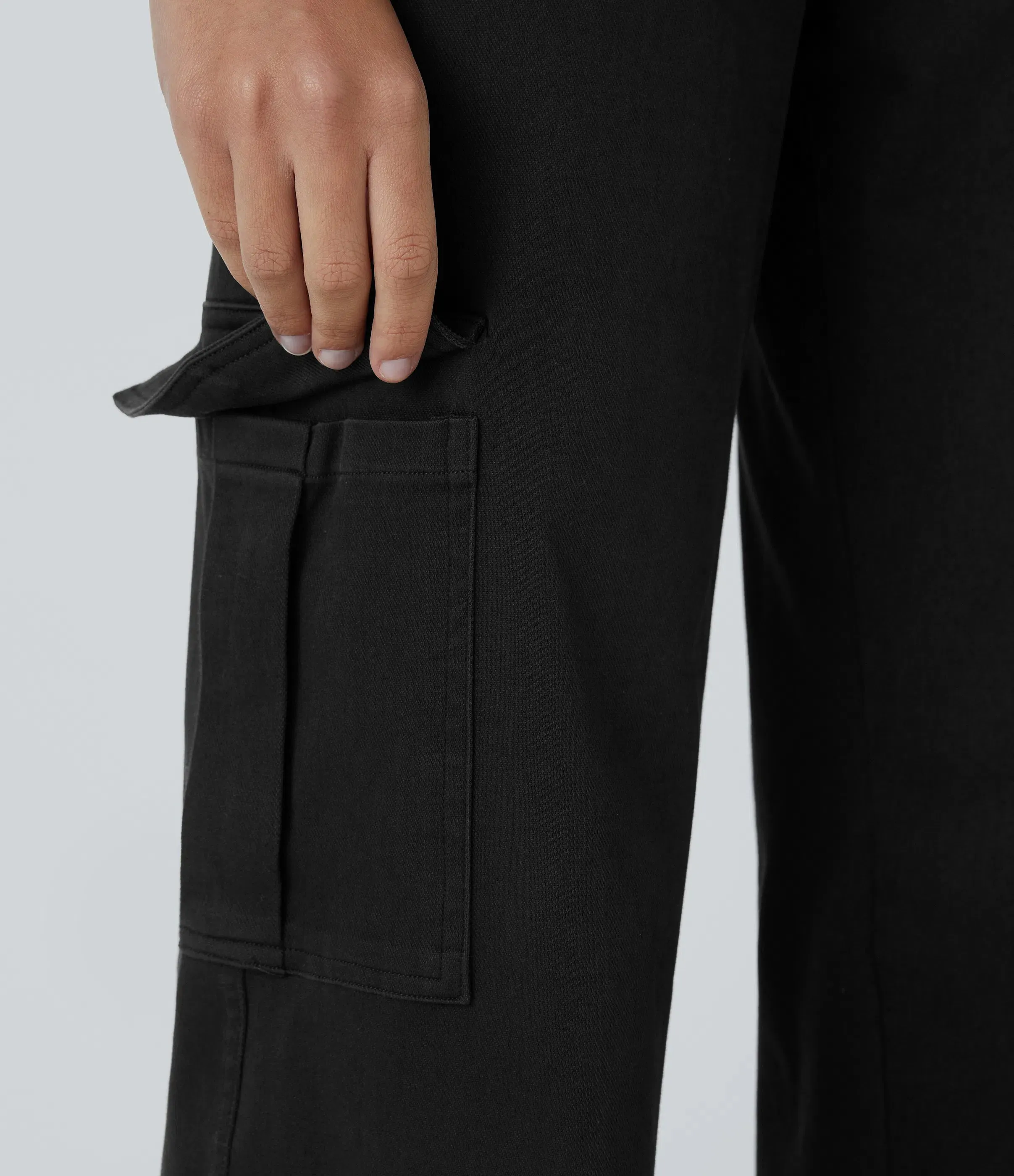 Straight Leg Cargo Jeans